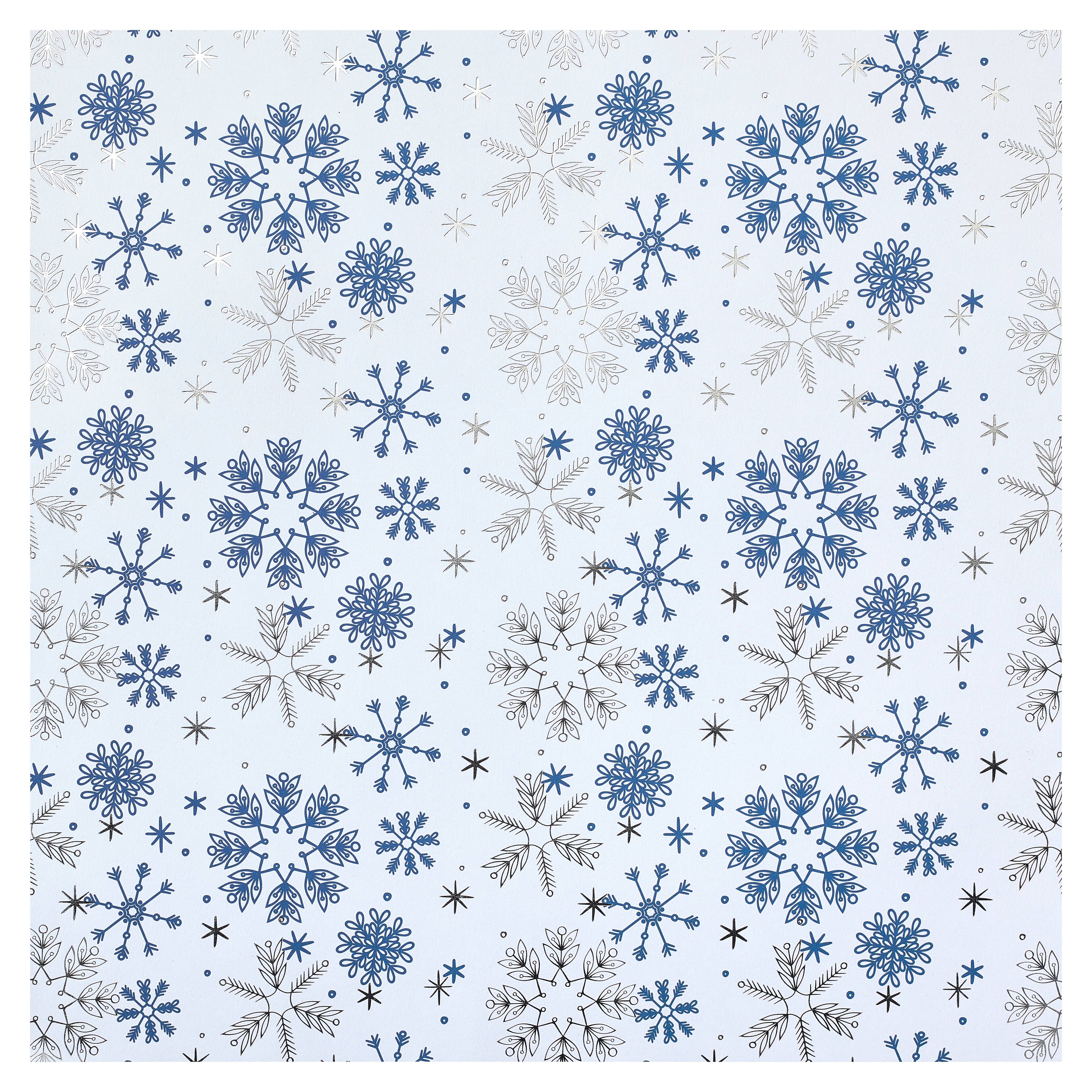 24 Pack: Snowflakes Double-Sided Cardstock Paper by Recollections&#x2122;, 12&#x22; x 12&#x22;