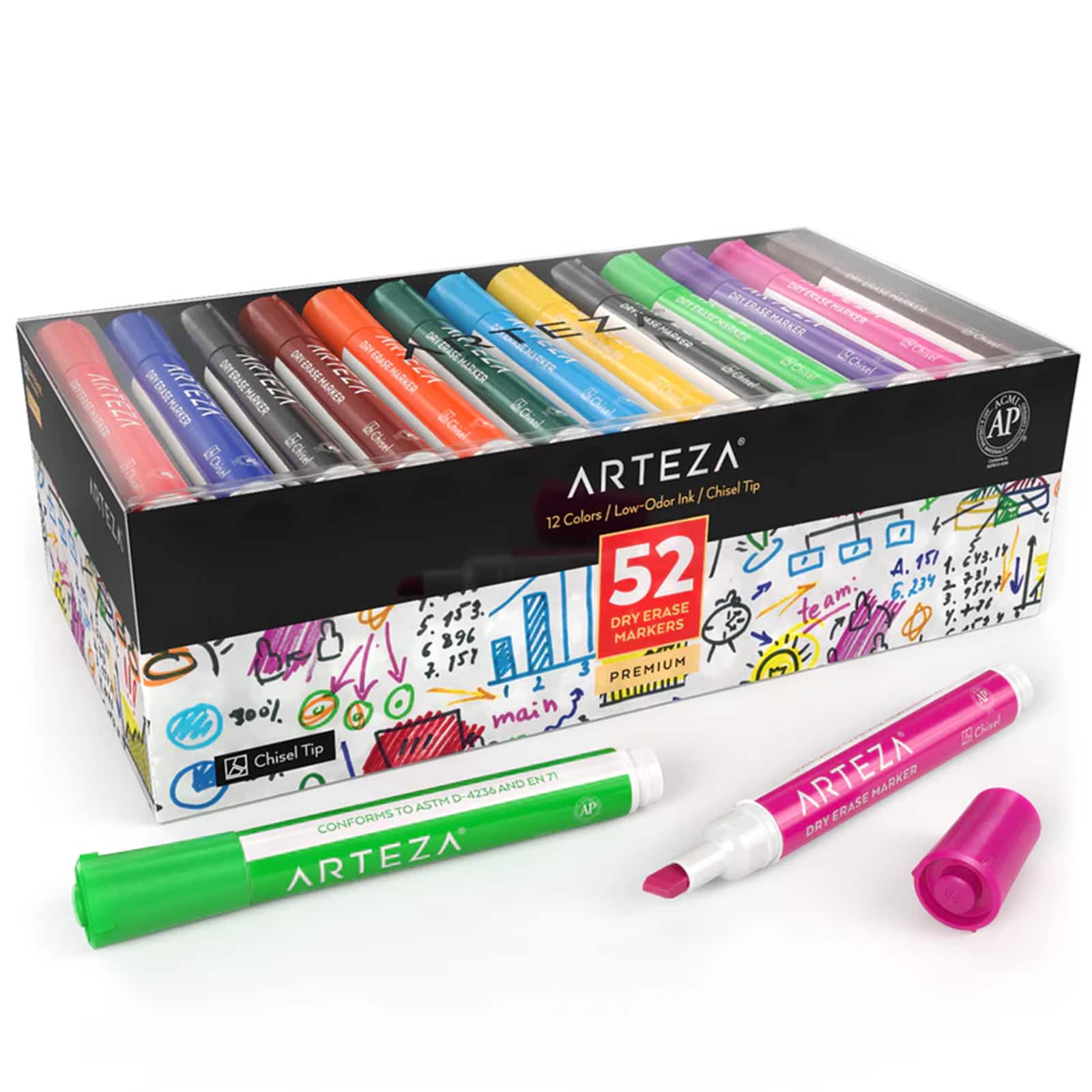 Arteza&#xAE; 52 Piece Dry Erase Marker Set
