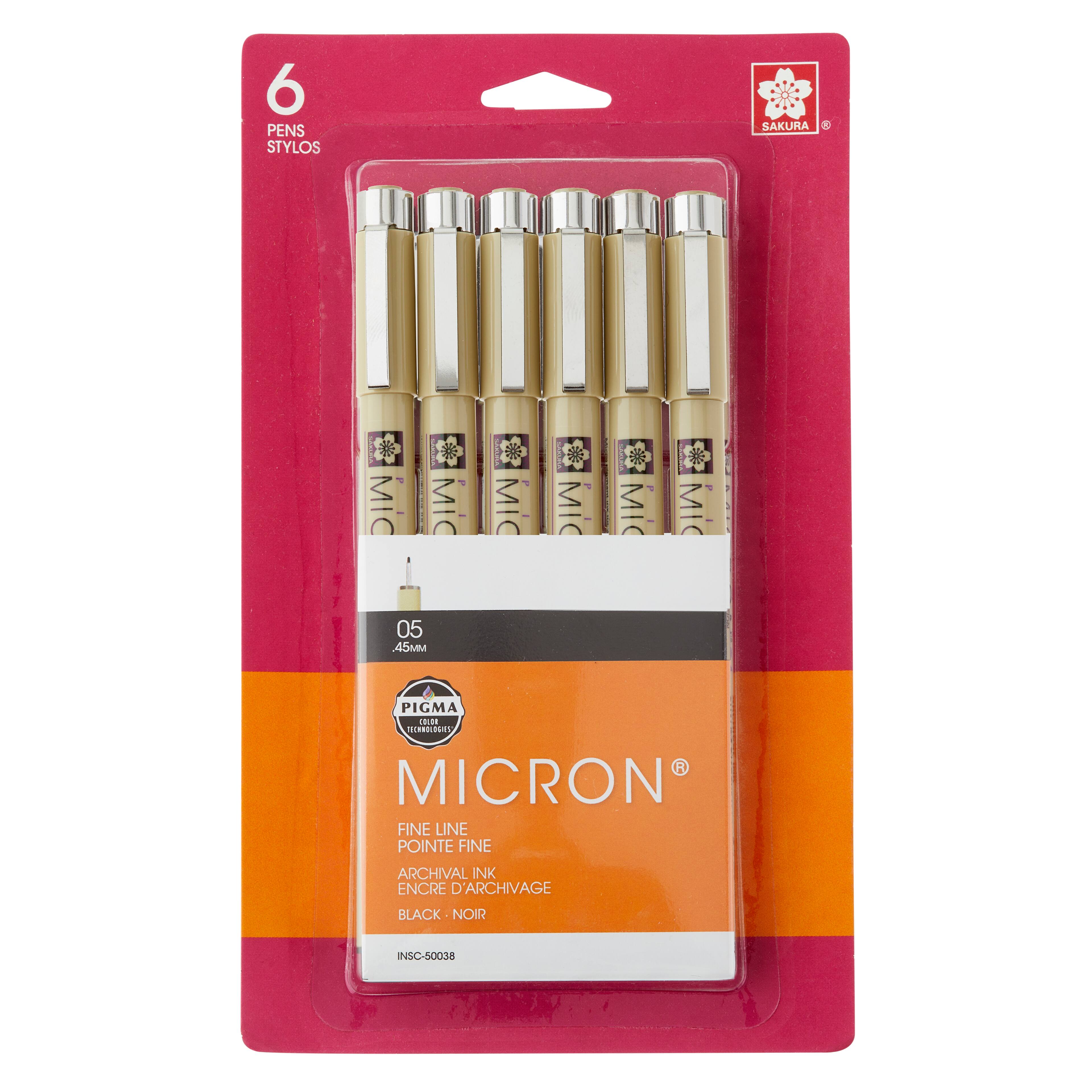6 Packs: 6 ct. (36 total) Pigma® Micron™ 05 Fine Line Black Pens