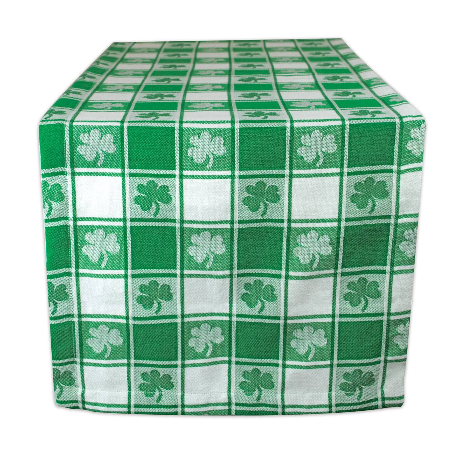 DII® 72" Shamrock Woven Check Table Runner