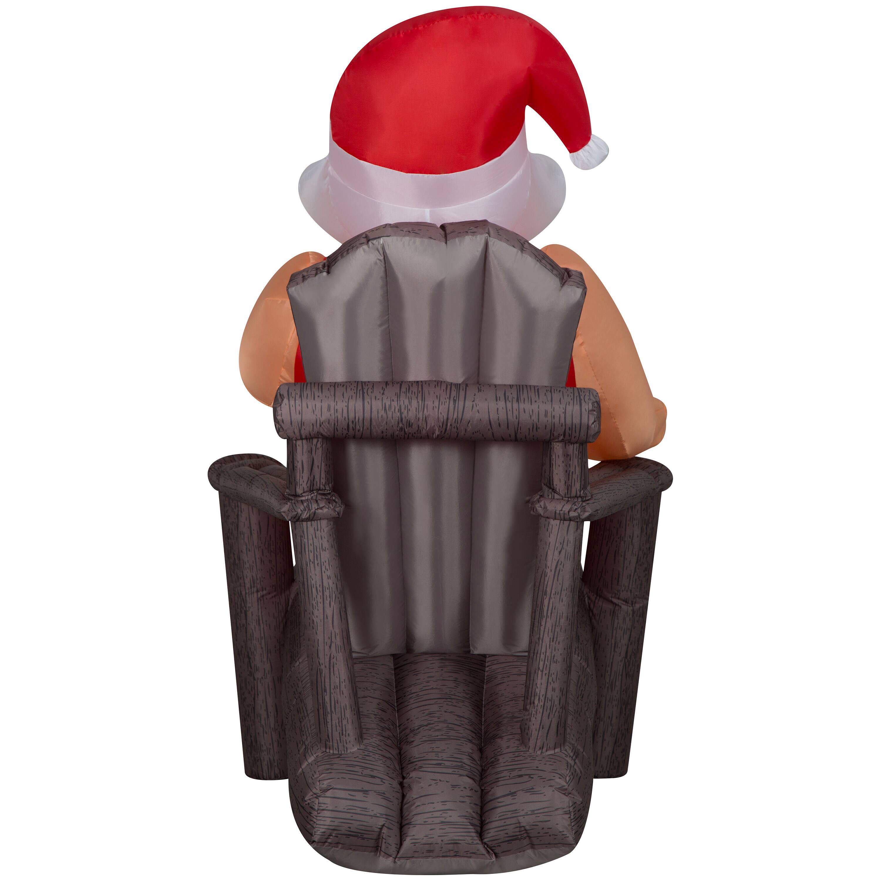4.5ft. Airblown® Inflatable Christmas Santa in Outdoor Chair