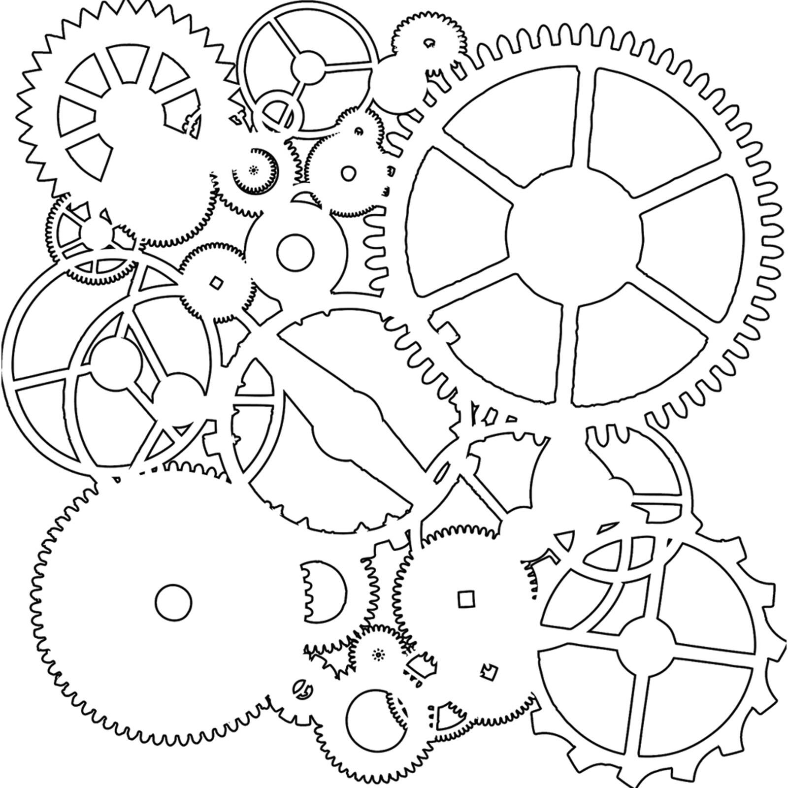 The Crafter's Workshop Gears Stencil, 12" x 12"