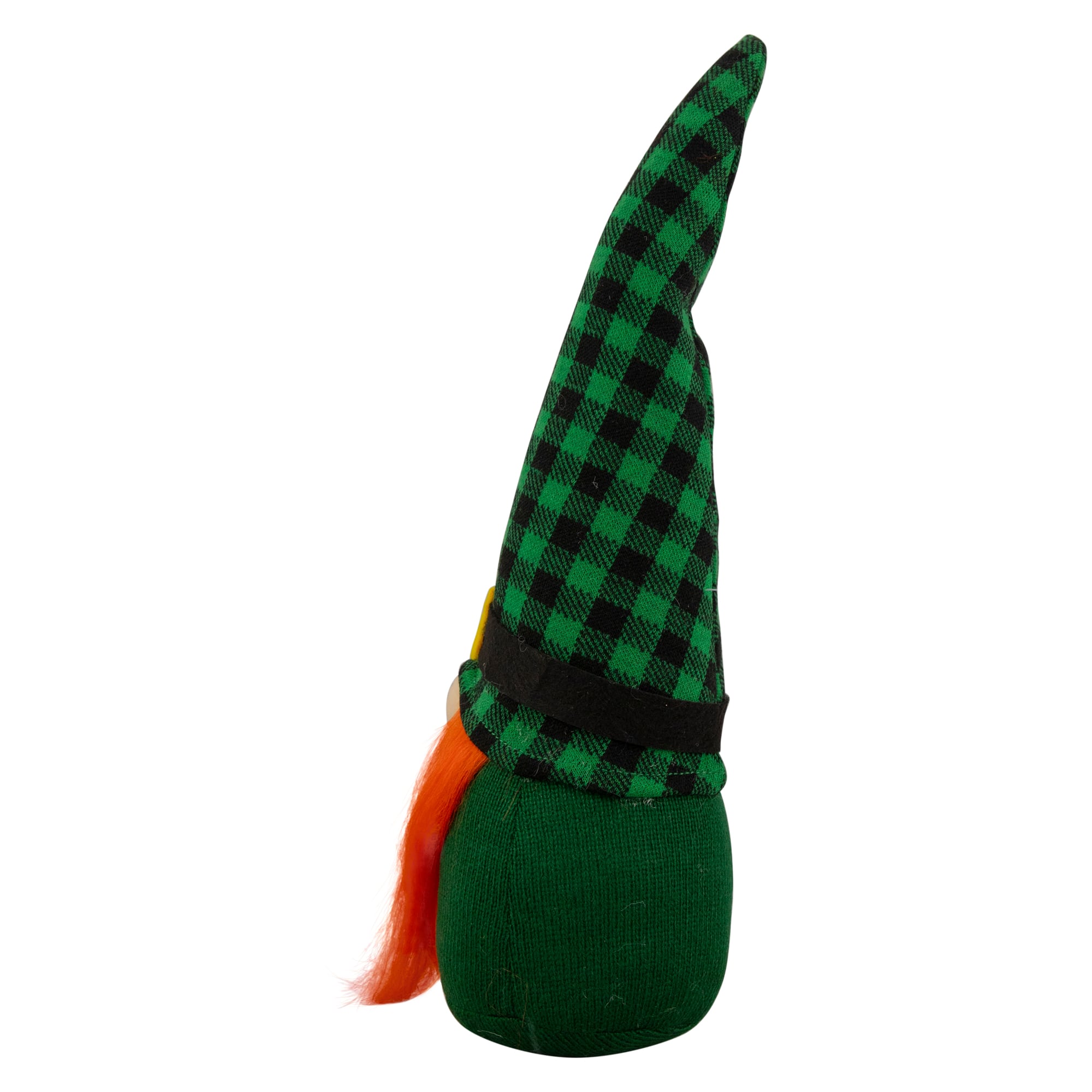 13&#x22; Green and Black Plaid St. Patrick&#x27;s Day Leprechaun Gnome