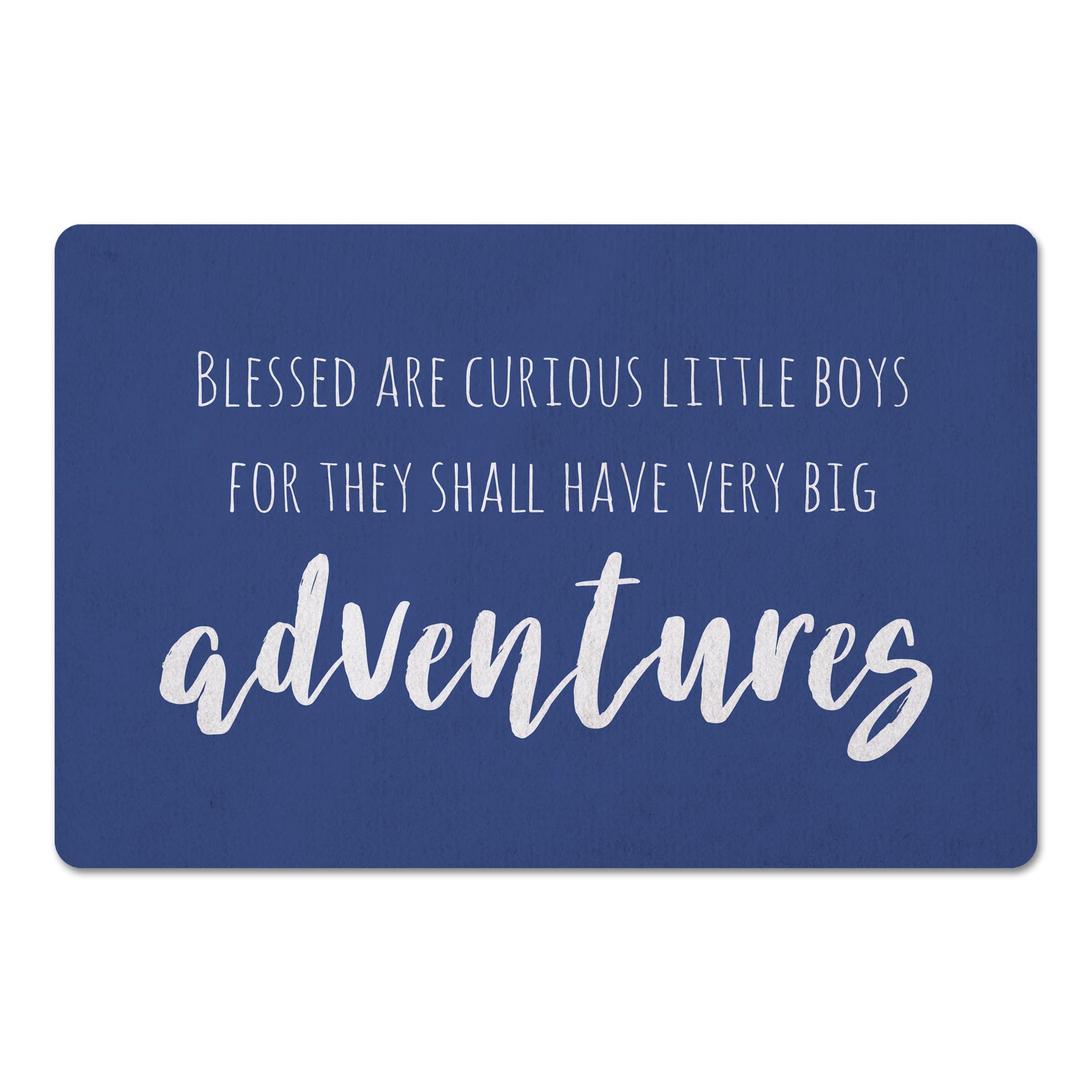 18" x 27" Blessed Are Curious Little Boys Floor Mat
