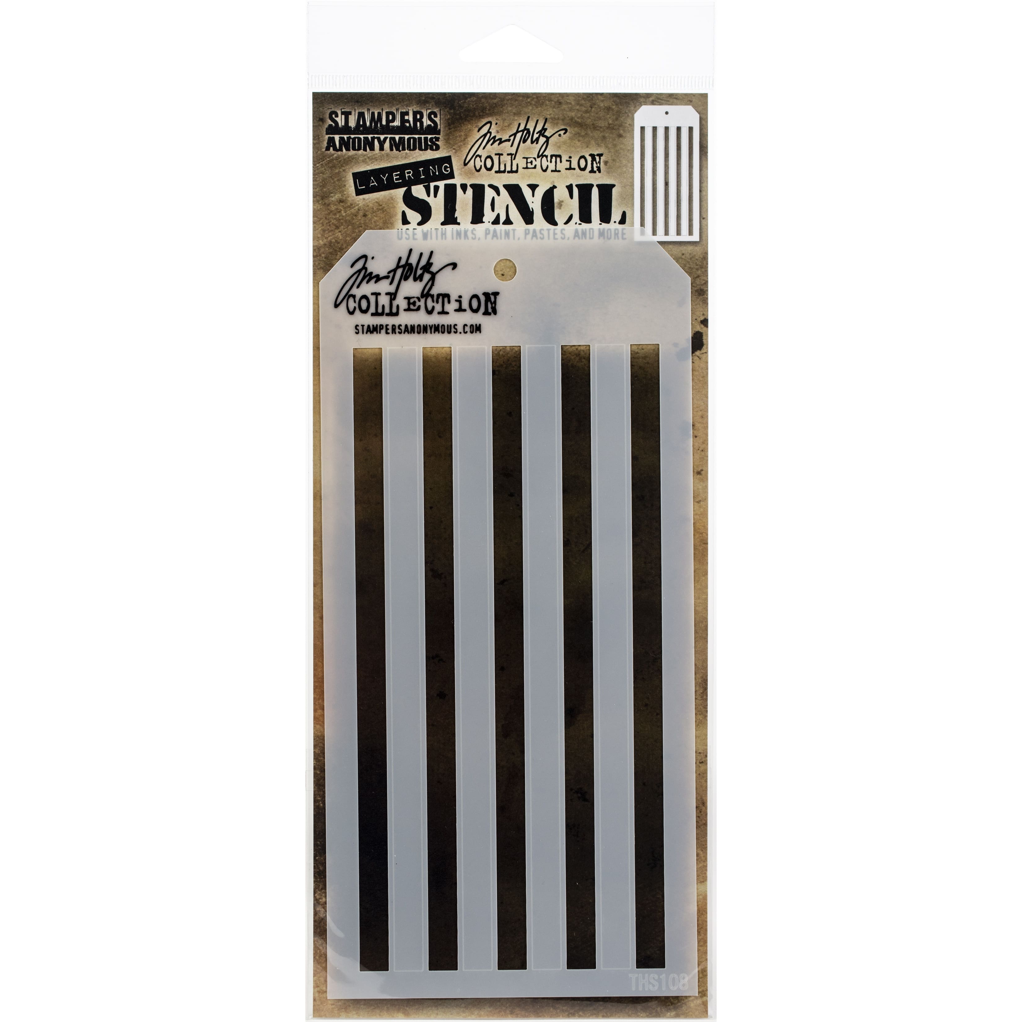 Stampers Anonymous Tim Holtz&#xAE; Shifter Stripes Layered Stencil