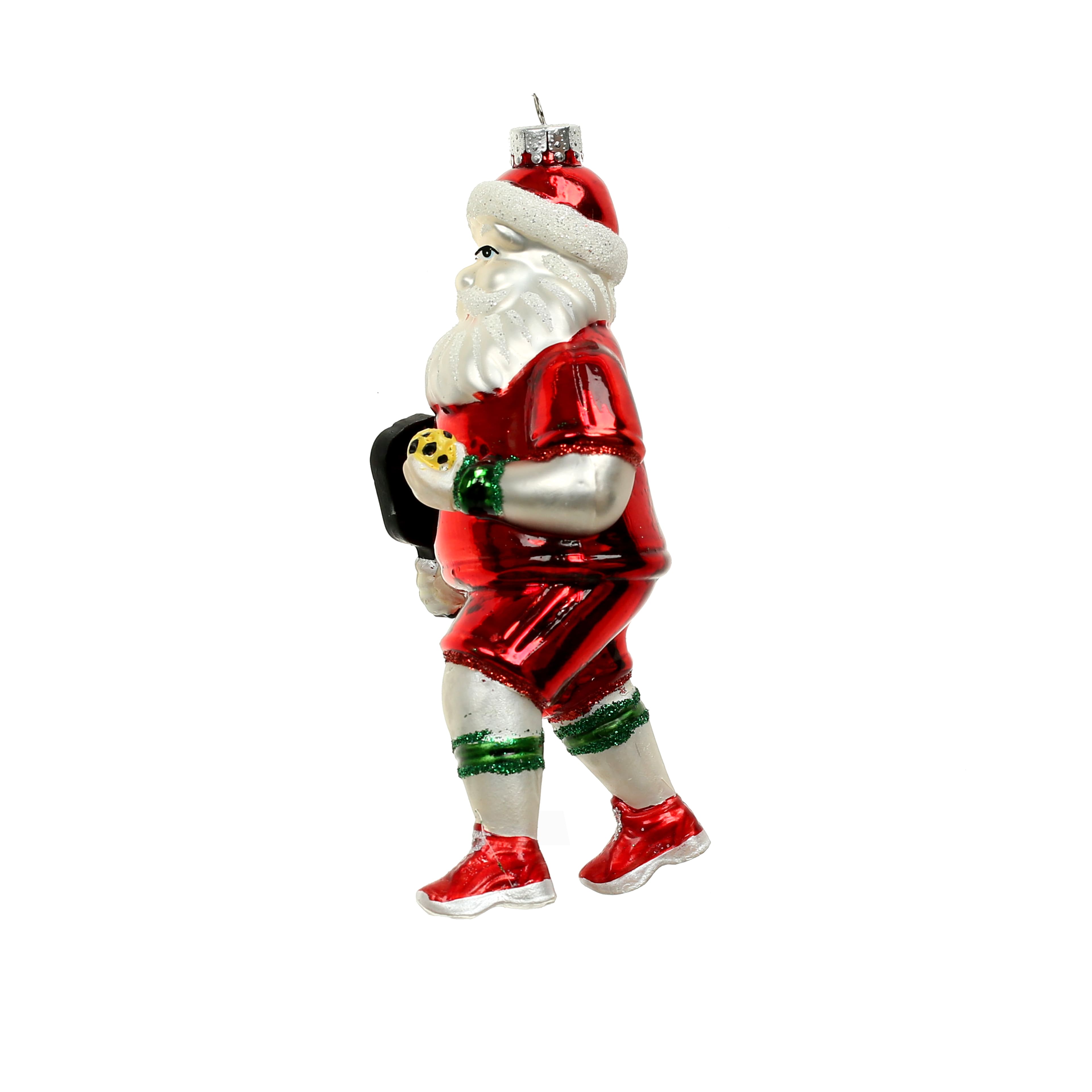 5.25&#x22; Pickleball Santa Glass Ornament by Ashland&#xAE;