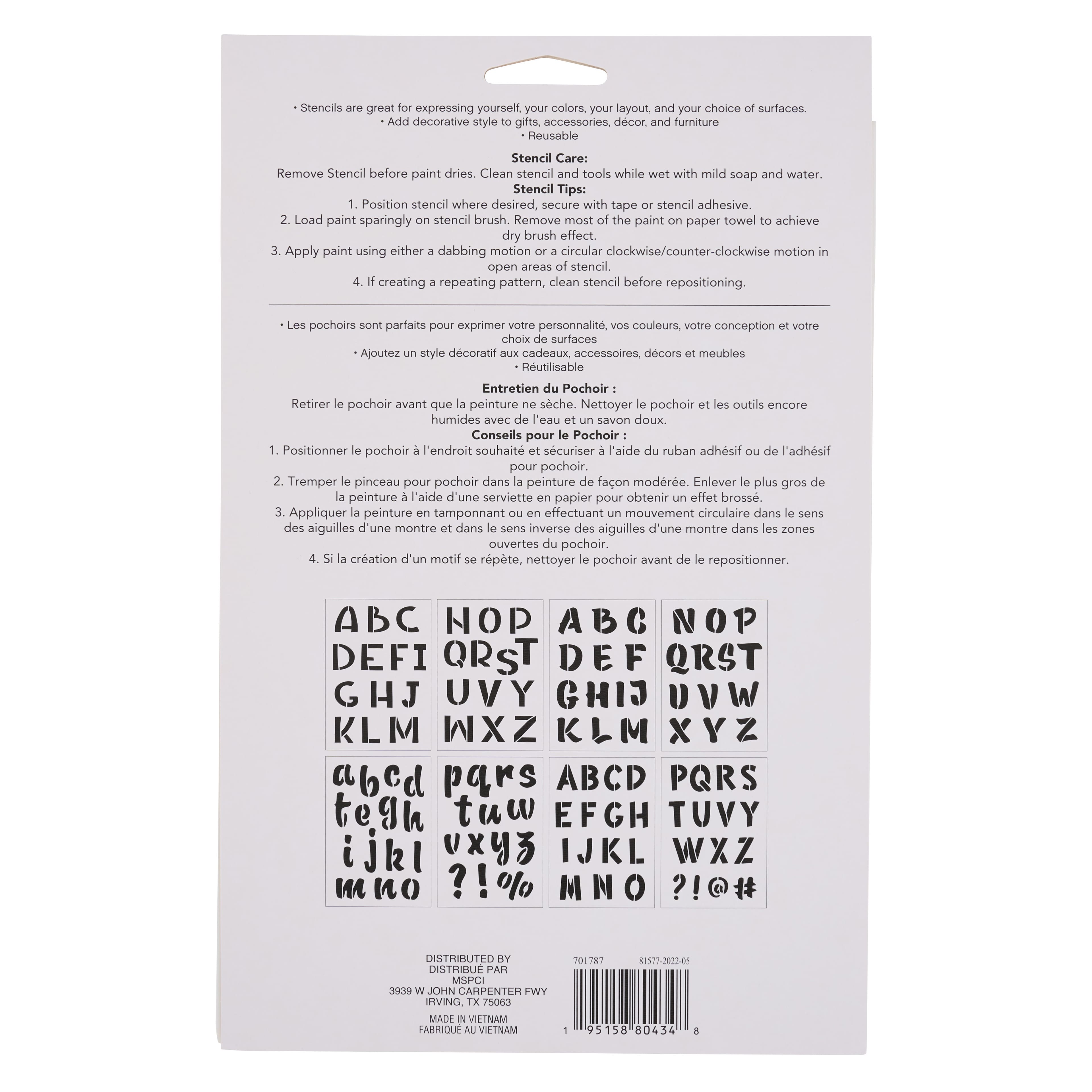 6 Pack: 1.5" Handletter Alphabet Stencils by Craft Smart®