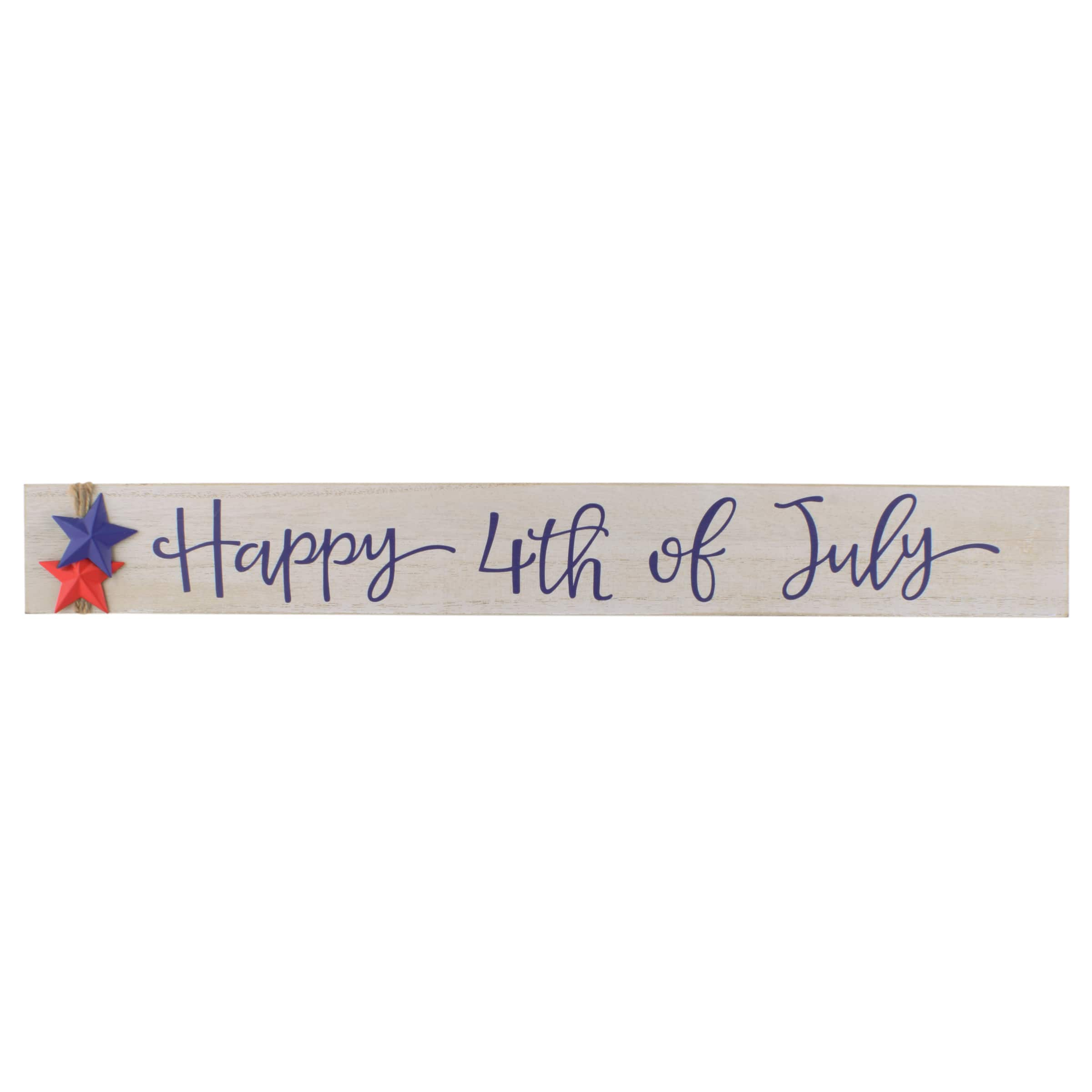 19&#x22; Patriotic Happy 4th of July Tabletop D&#xE9;cor