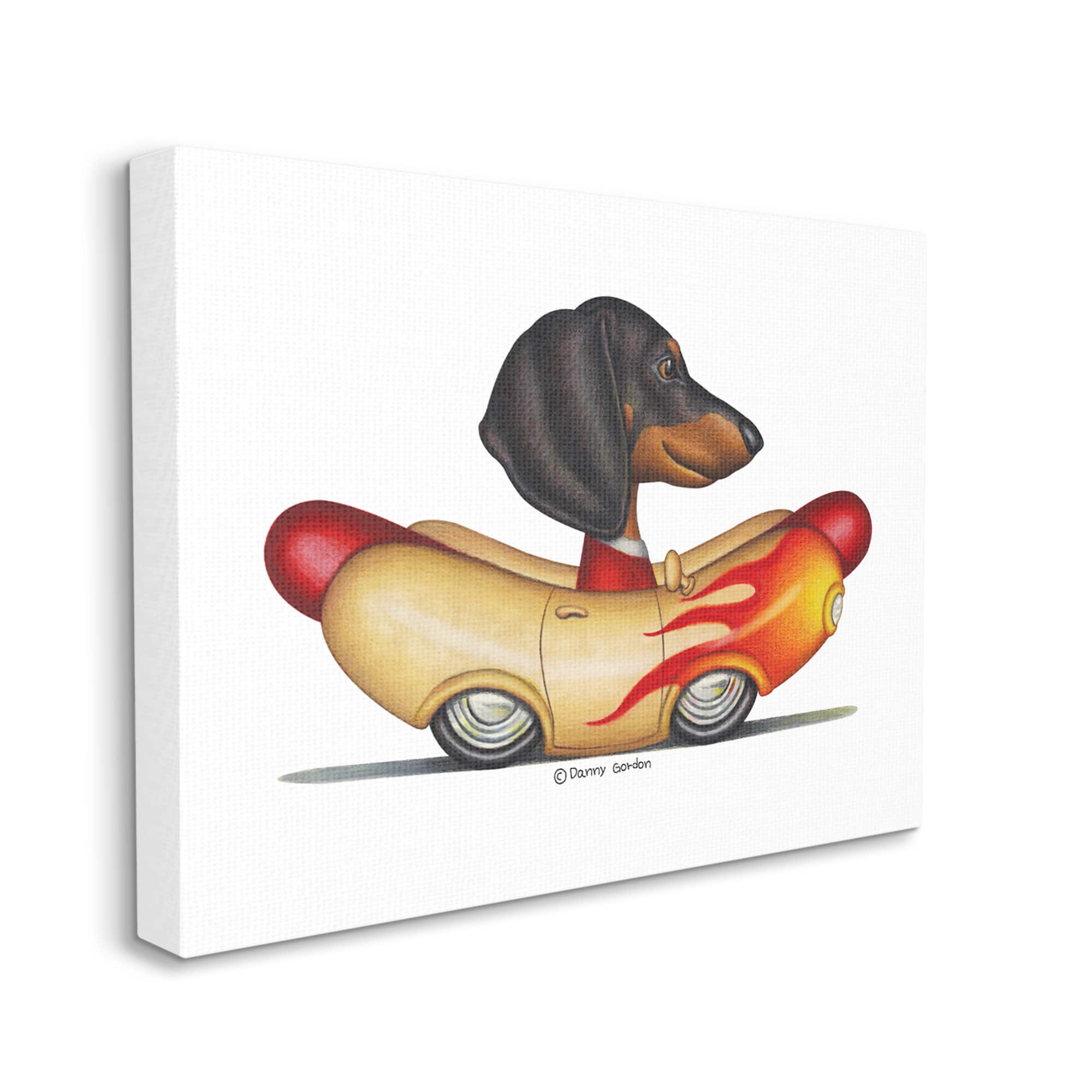 Stupell Industries Dachshund in Weenie Mobile Canvas Wall Art