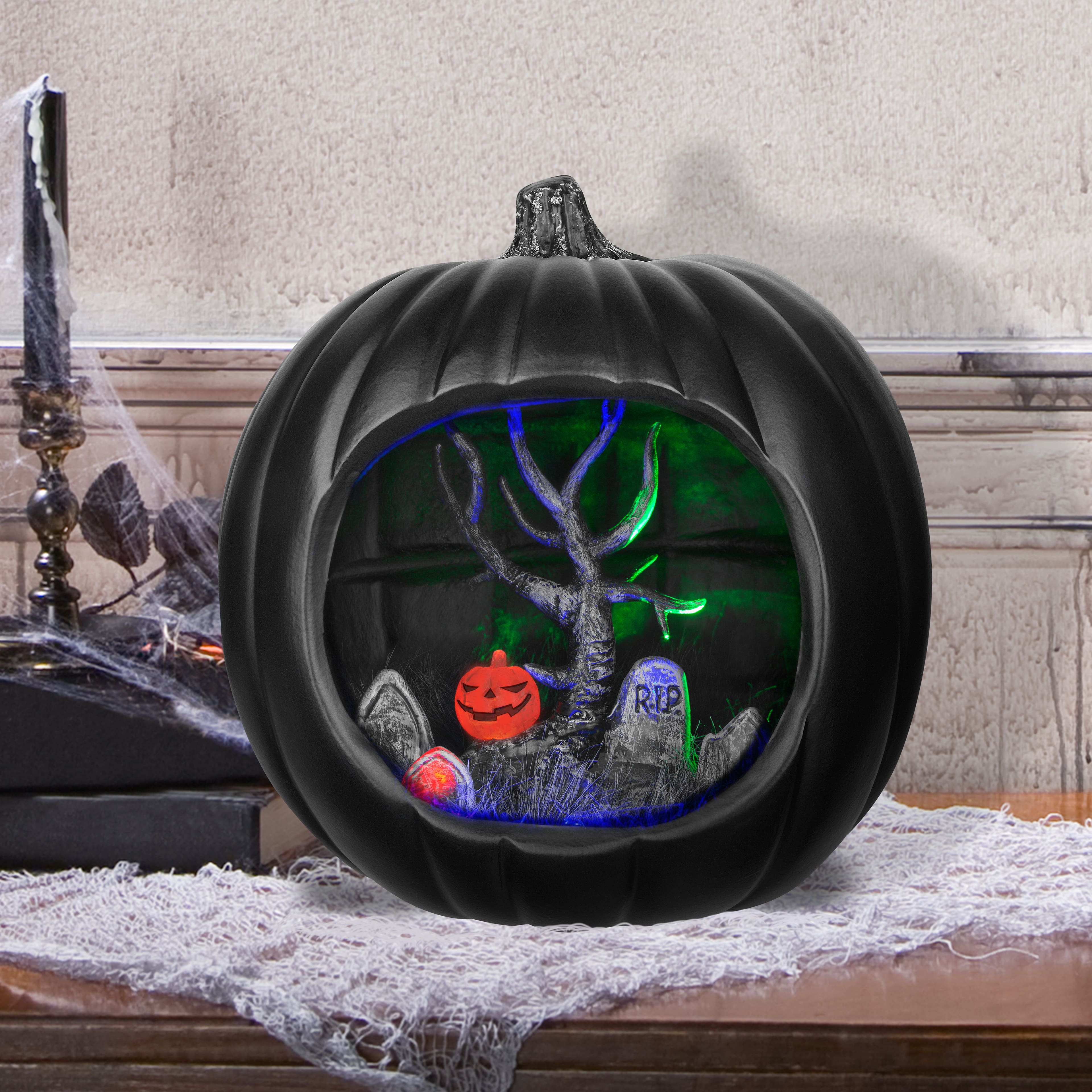 9&#x22; Black Diorama Pumpkin by Ashland&#xAE;