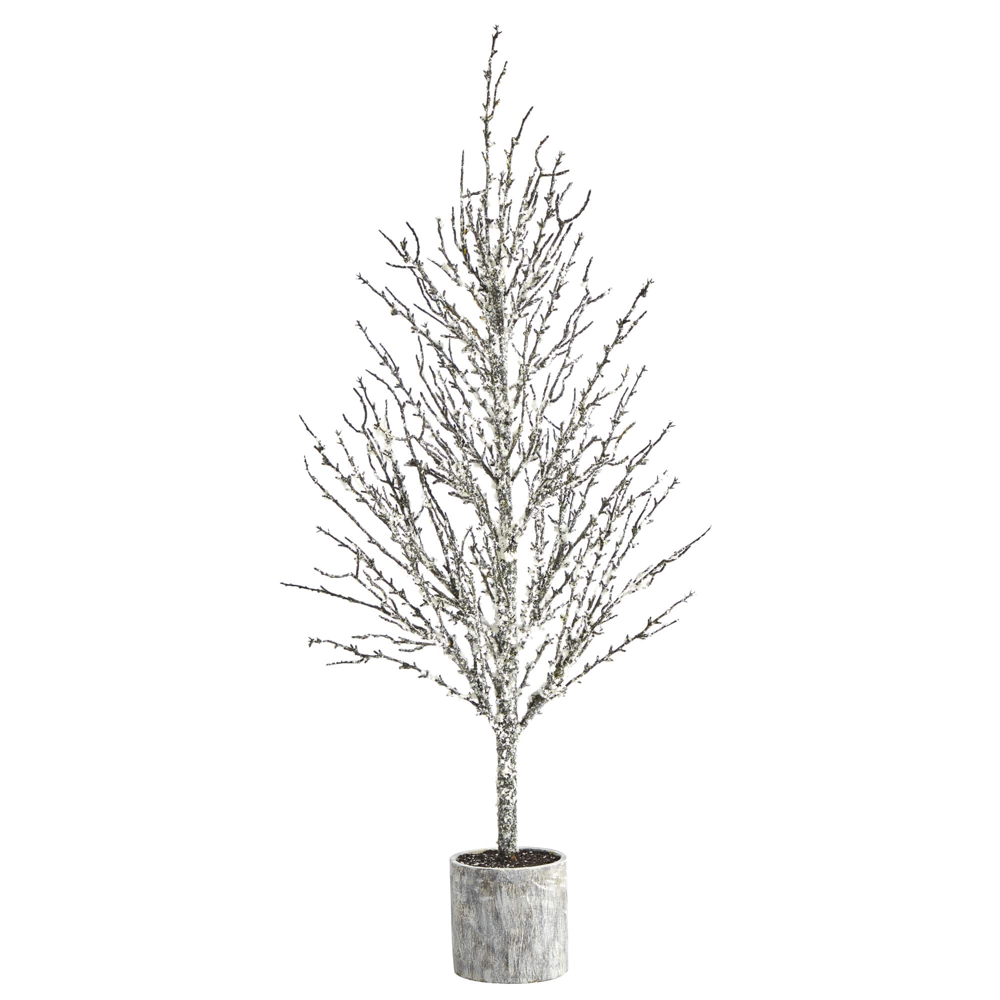 4ft. Unlit Snowed Twig Artificial Christmas Tree in Decorative Planter