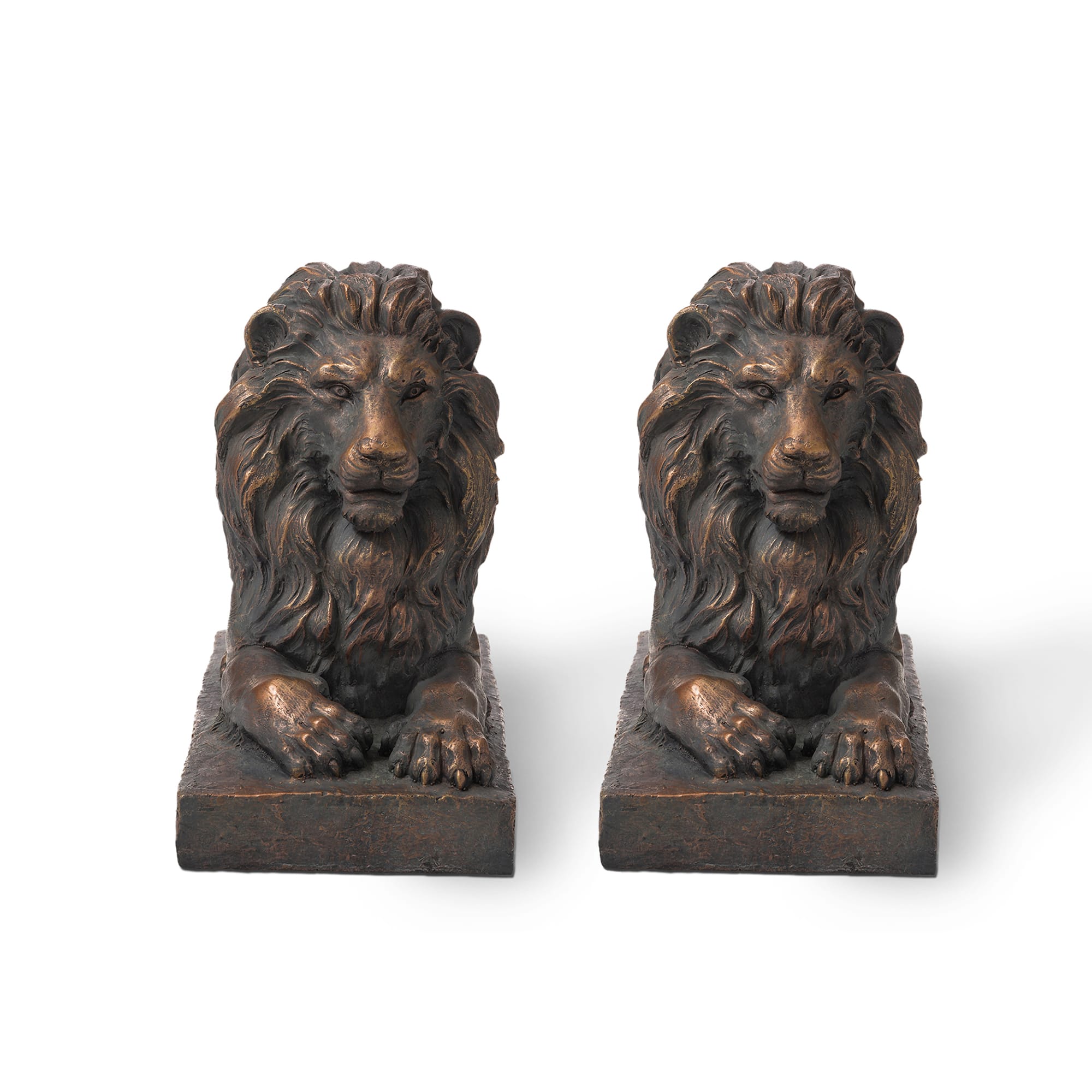 Glitzhome&#xAE; 22&#x22; Lying Lion Garden Statue Set
