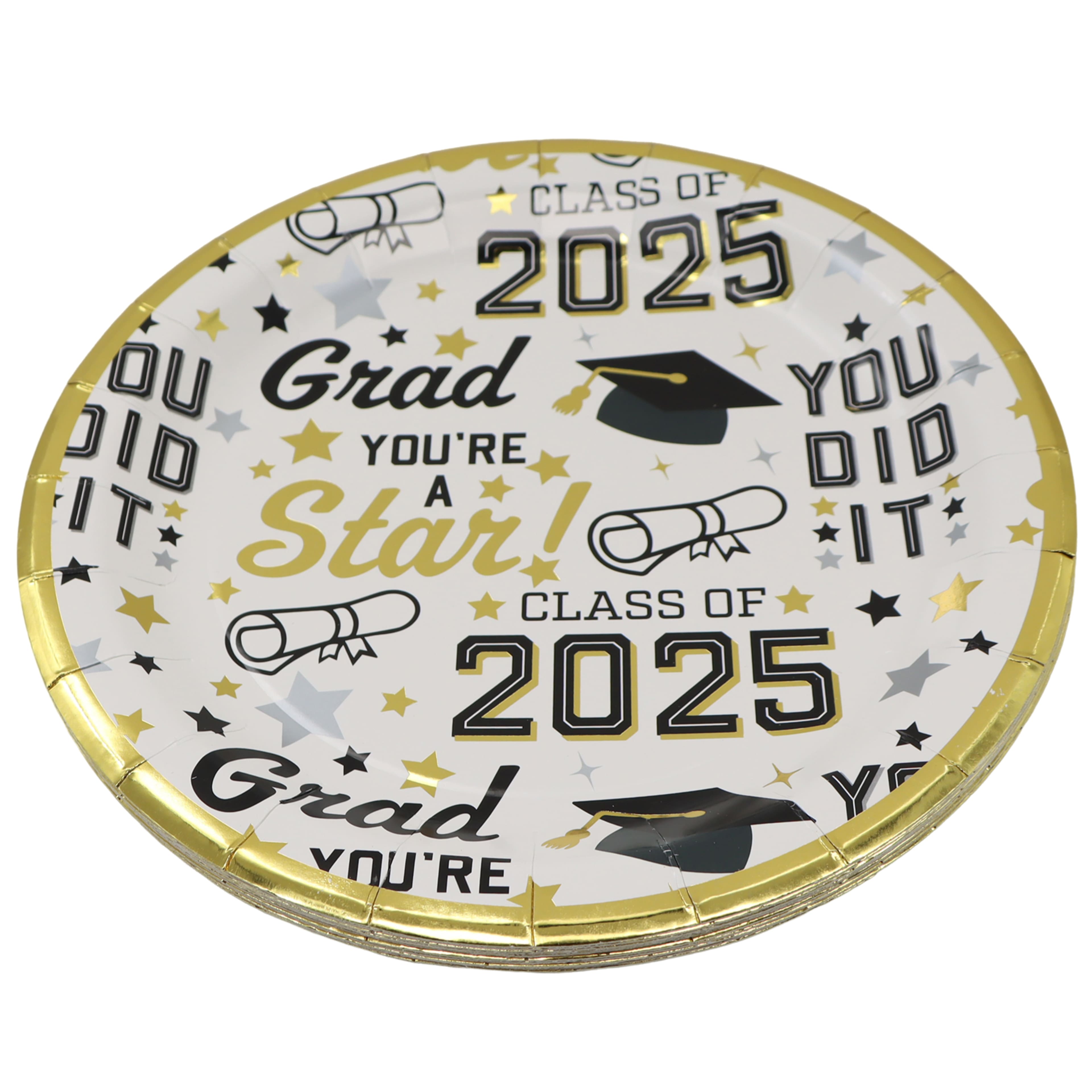9&#x22; 2025 Grad Paper Plates, 12ct. by Celebrate It&#x2122;