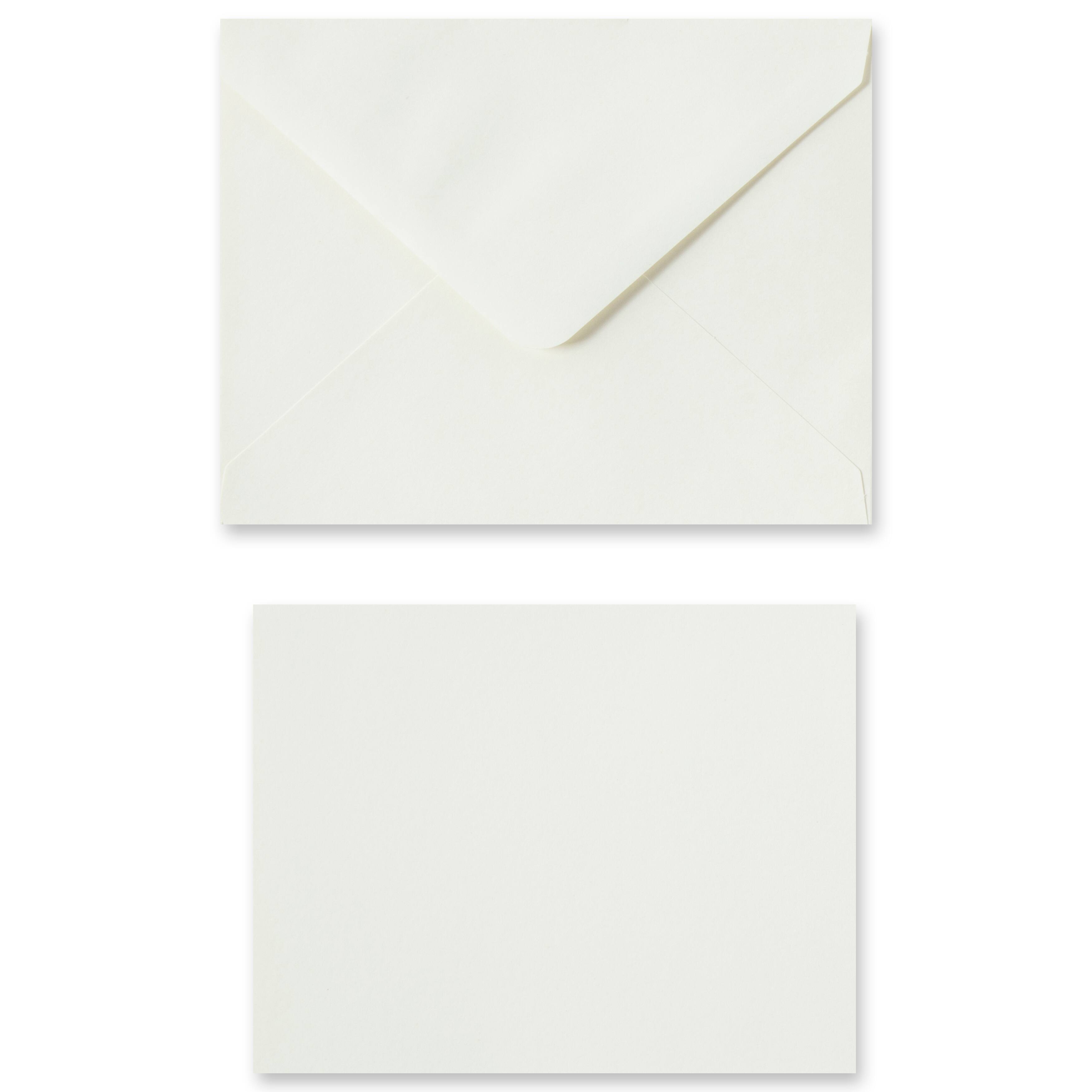 6 Packs: 50 ct. (300 total) 5&#x22; x 7&#x22; Ivory Flat Cards &#x26; Envelopes by Recollections&#x2122;