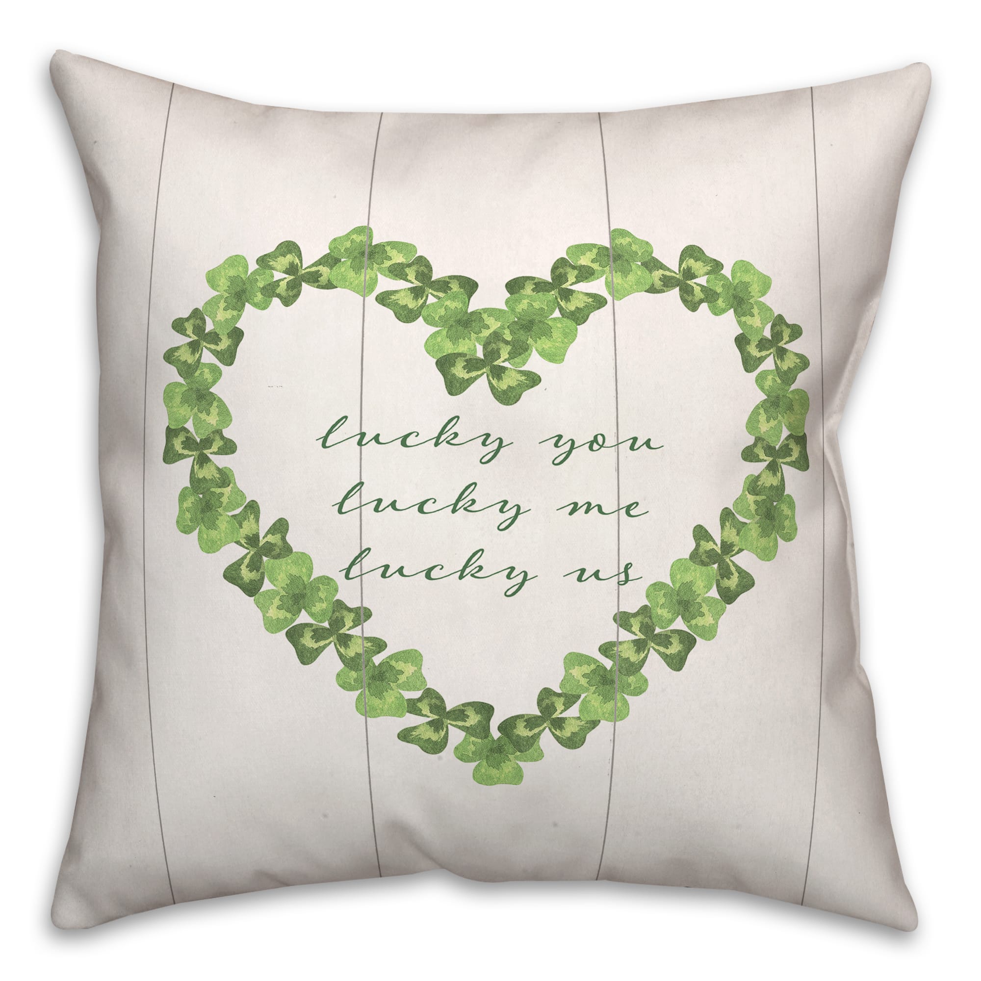 Lucky You Me Us St. Patrick's Day Throw Pillow