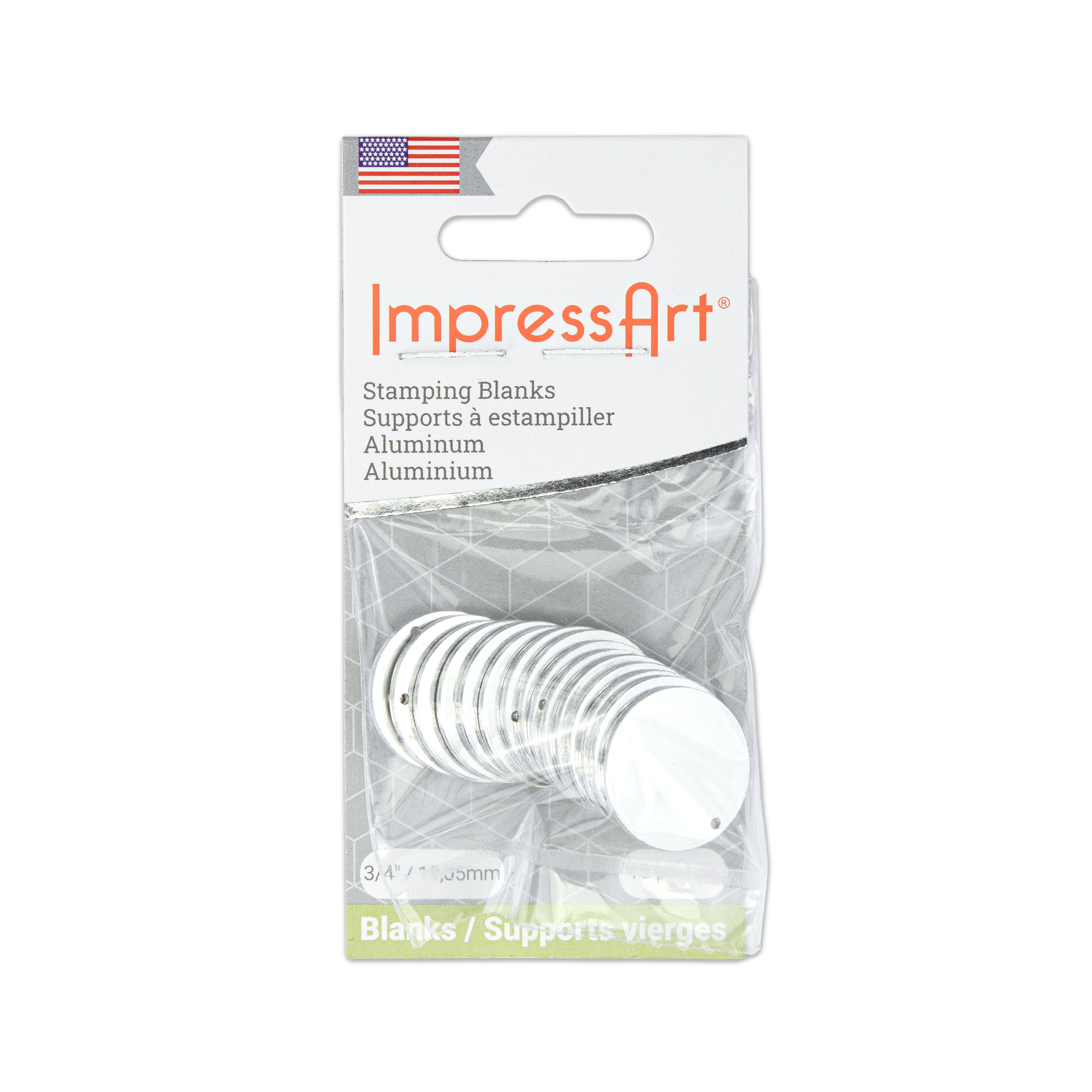 ImpressArt&#xAE; 3/4&#x22; Circle Aluminum Stamping Blanks, 15ct.