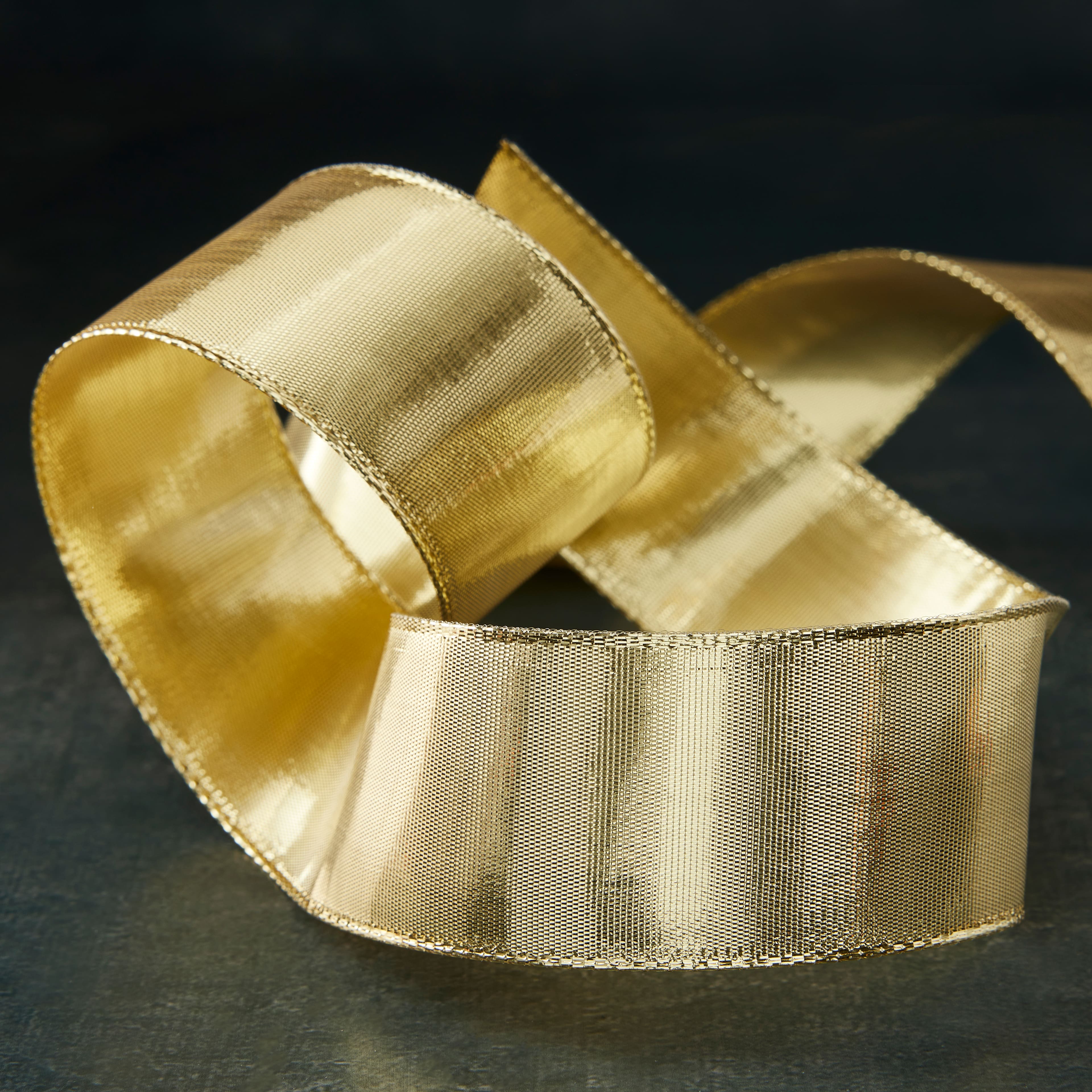 Metallic Gold Stripe Ribbon 1.5 x 10Yds (RGC129308) – The Wreath Shop