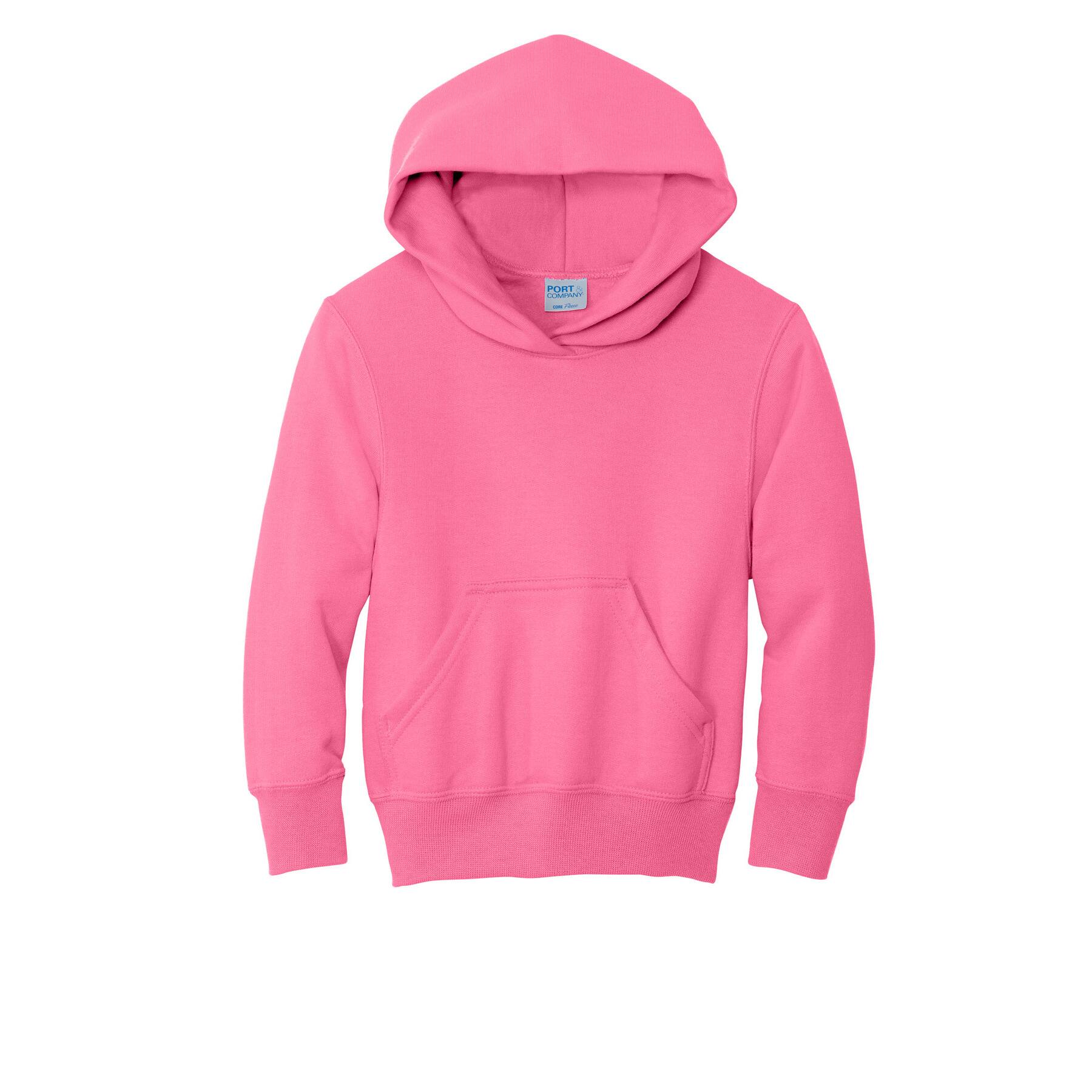 Port & Company® Youth Neon Fleece Pullover Hooded Sweatshirt