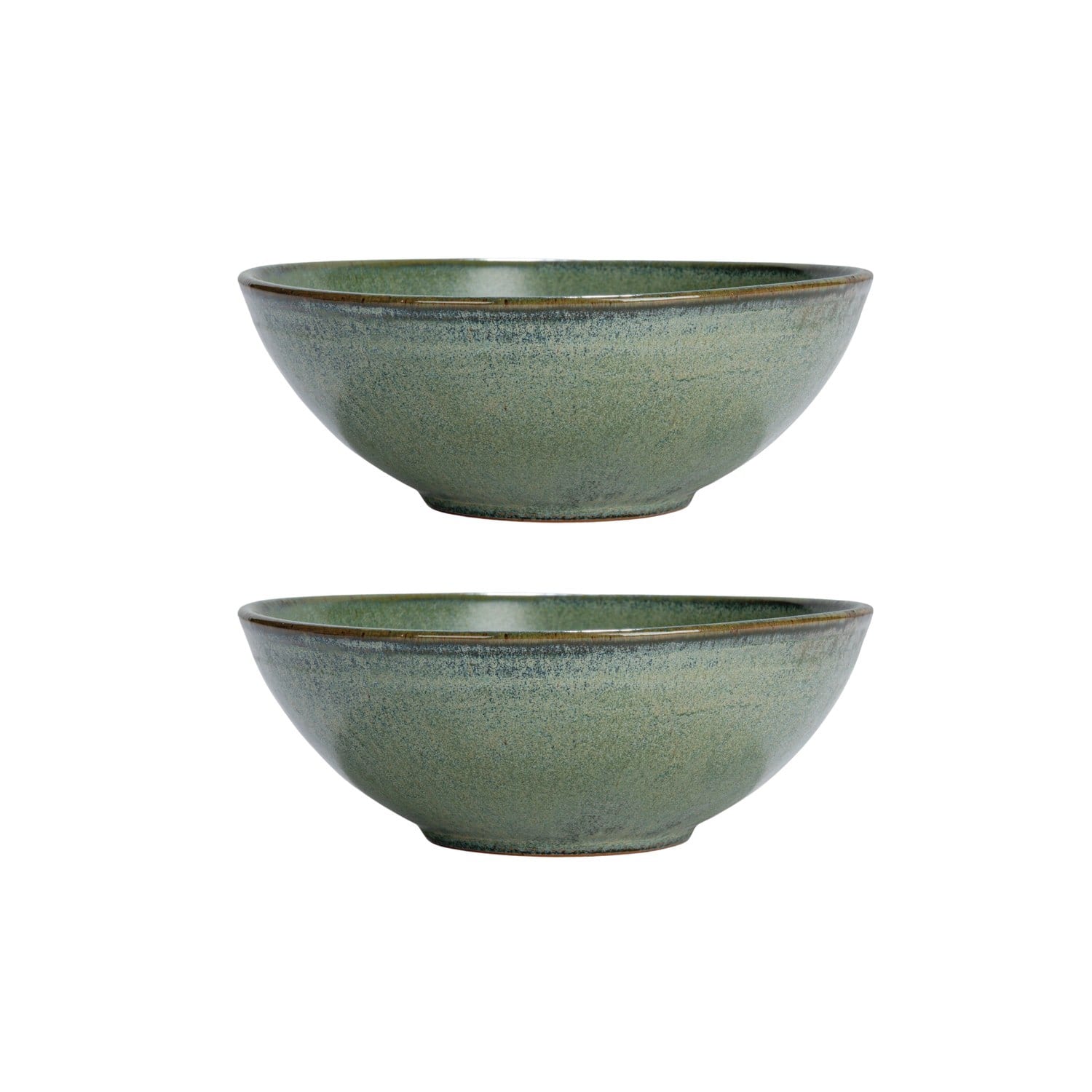 Hello Honey&#xAE; 8&#x22; Matte Teal Stoneware Bowl with Reactive Glaze, 2ct.