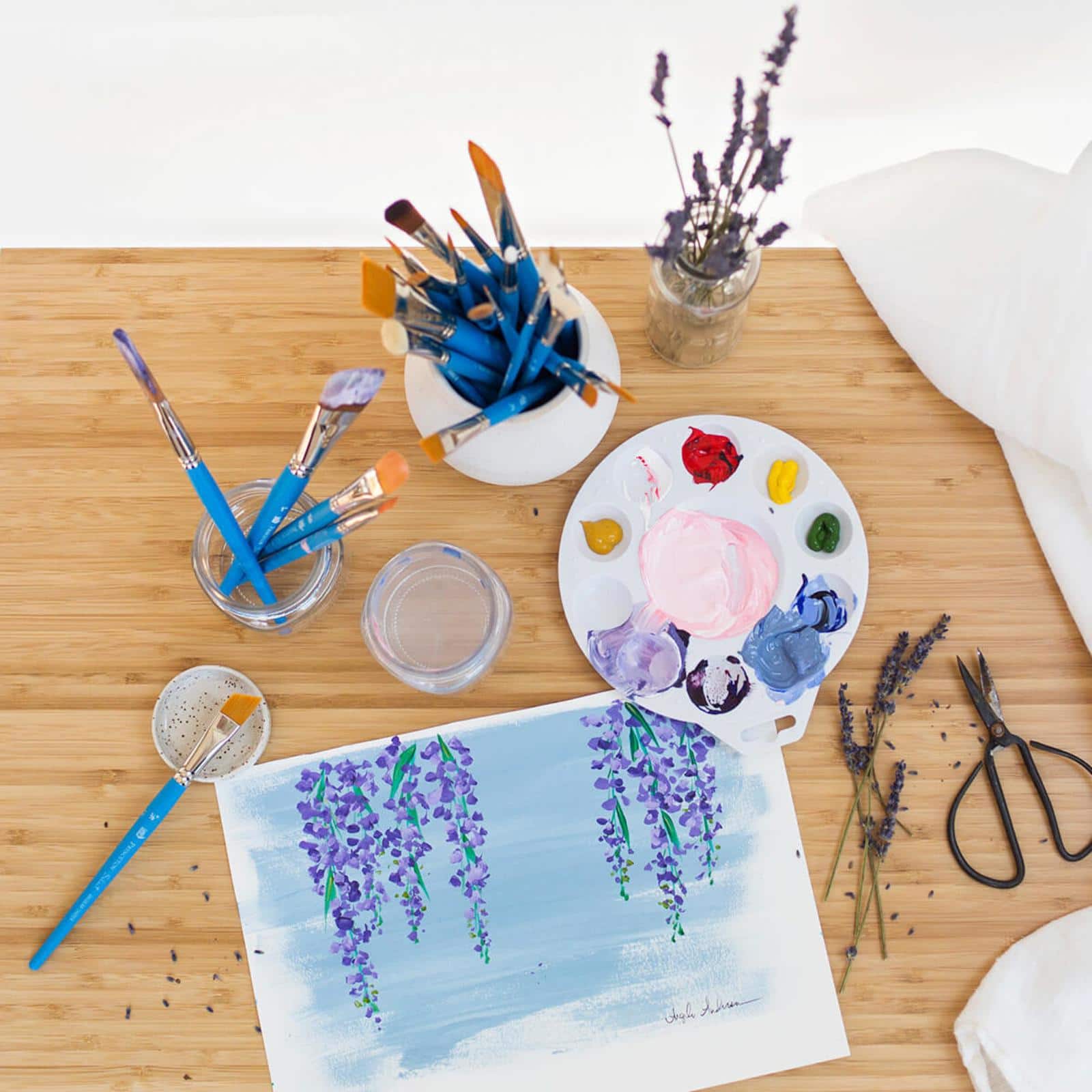 Princeton™ Select™ Artiste Series 3750 3/4" Short Handle Oval Wash Brush