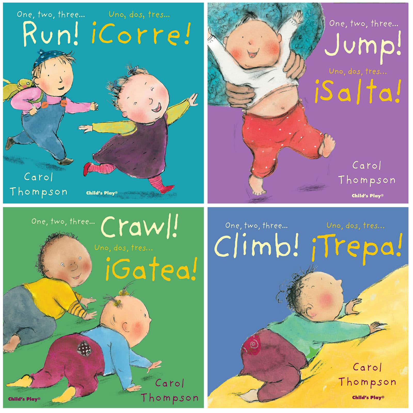 Child's Play Little Movers Bilingual Books, Set of 4