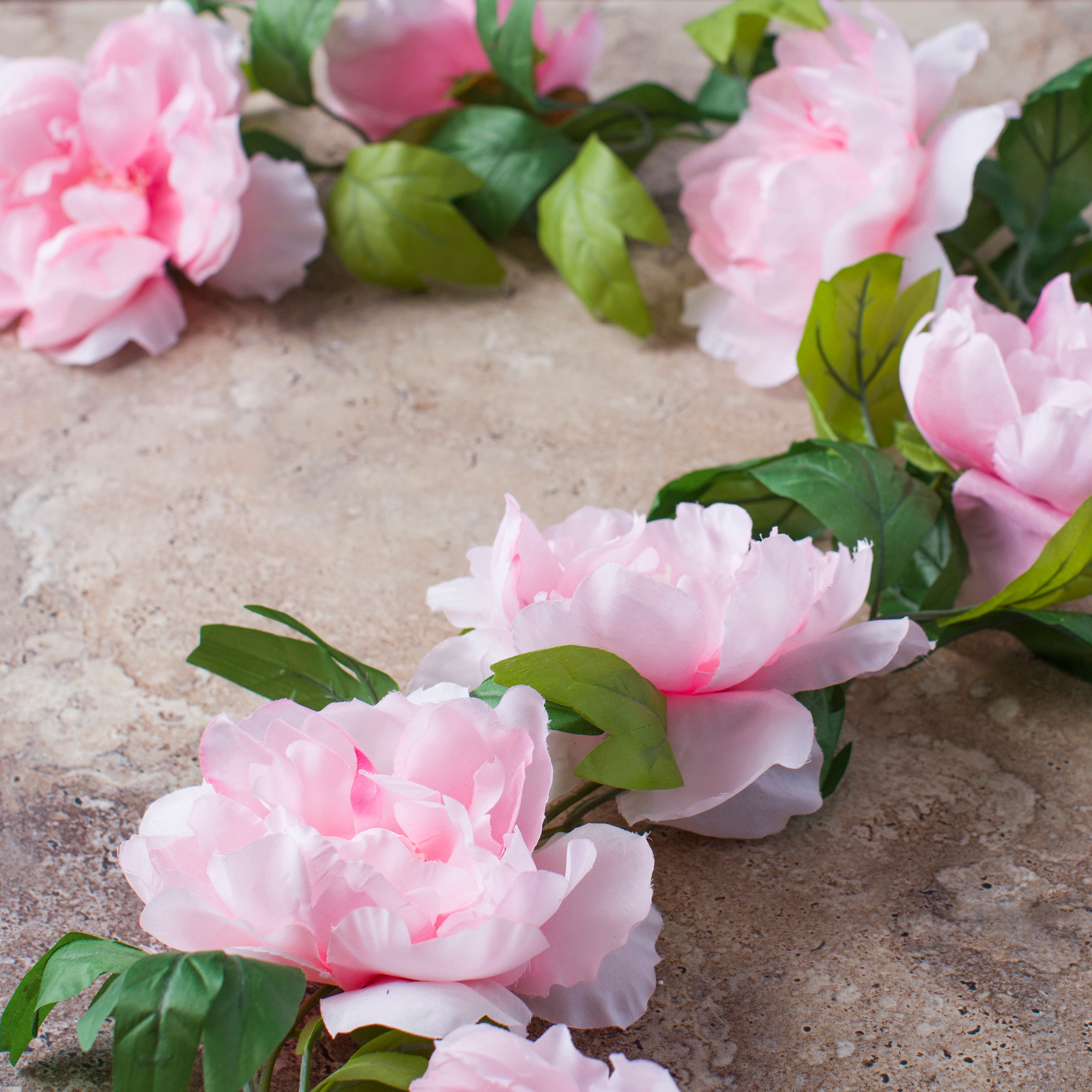 6ft. Pink Peony Garland by Ashland&#xAE;