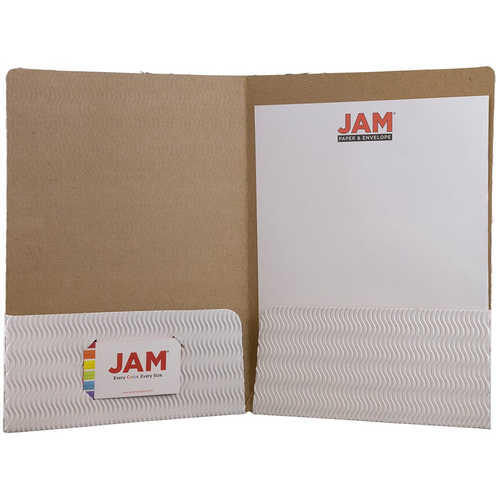 JAM Paper Corrugated Textured 2-Pocket Folders, 6ct.