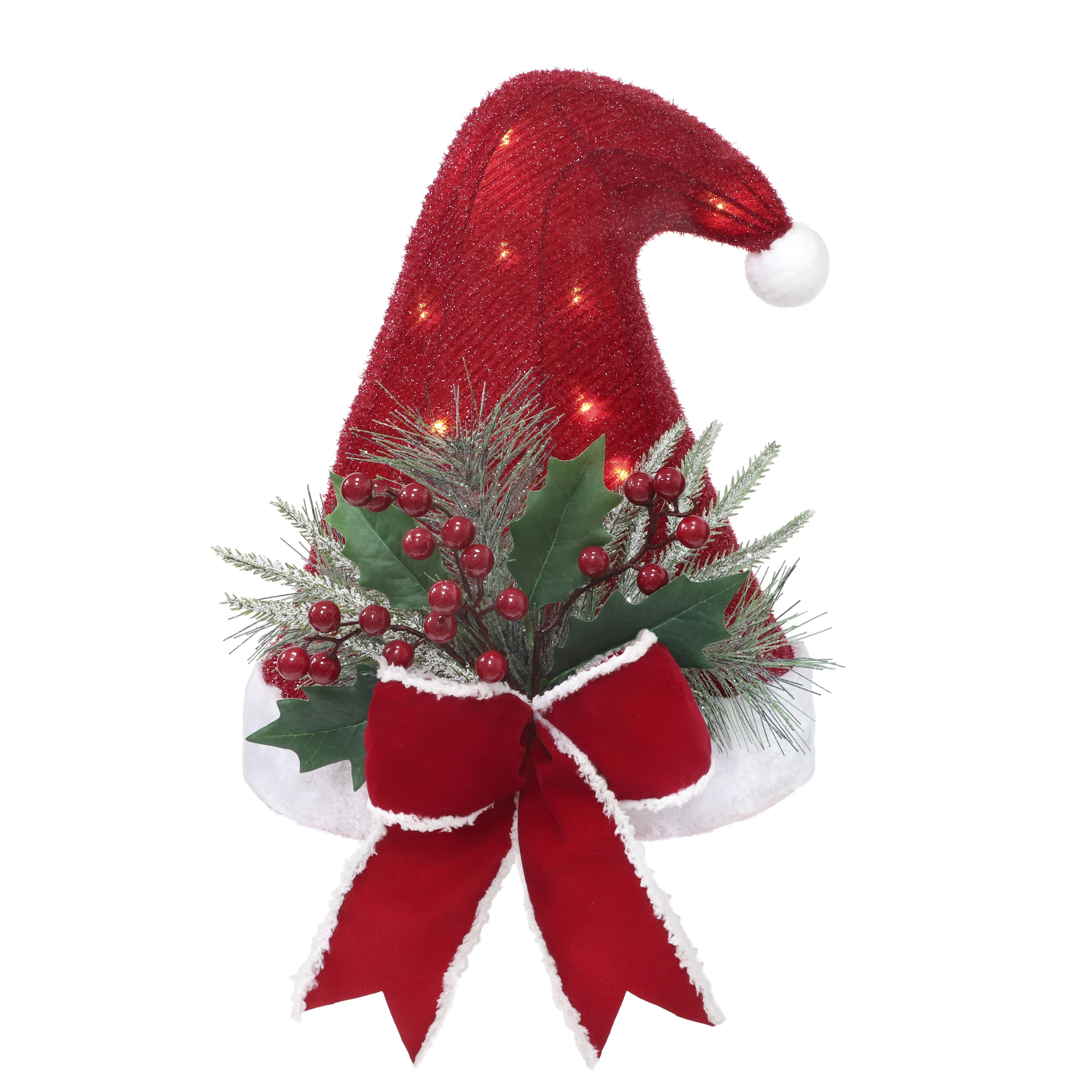14&#x22; LED Premade Santa Hat D&#xE9;cor by Ashland&#xAE;