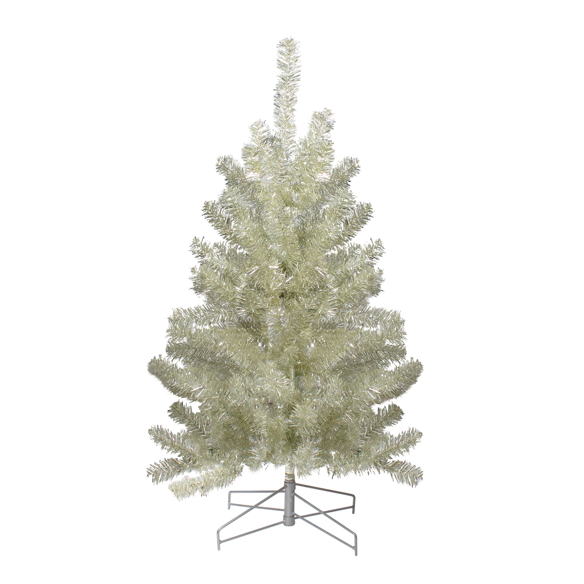 3ft. Unlit Metallic Platinum Tinsel Artificial Christmas Tree