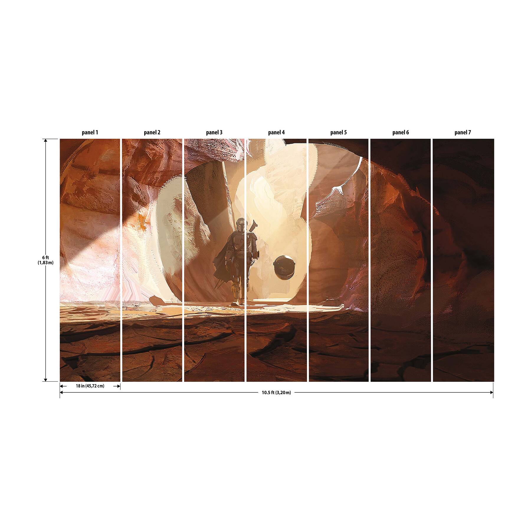 RoomMates Star Wars The Mandalorian Peel & Stick Wall Mural