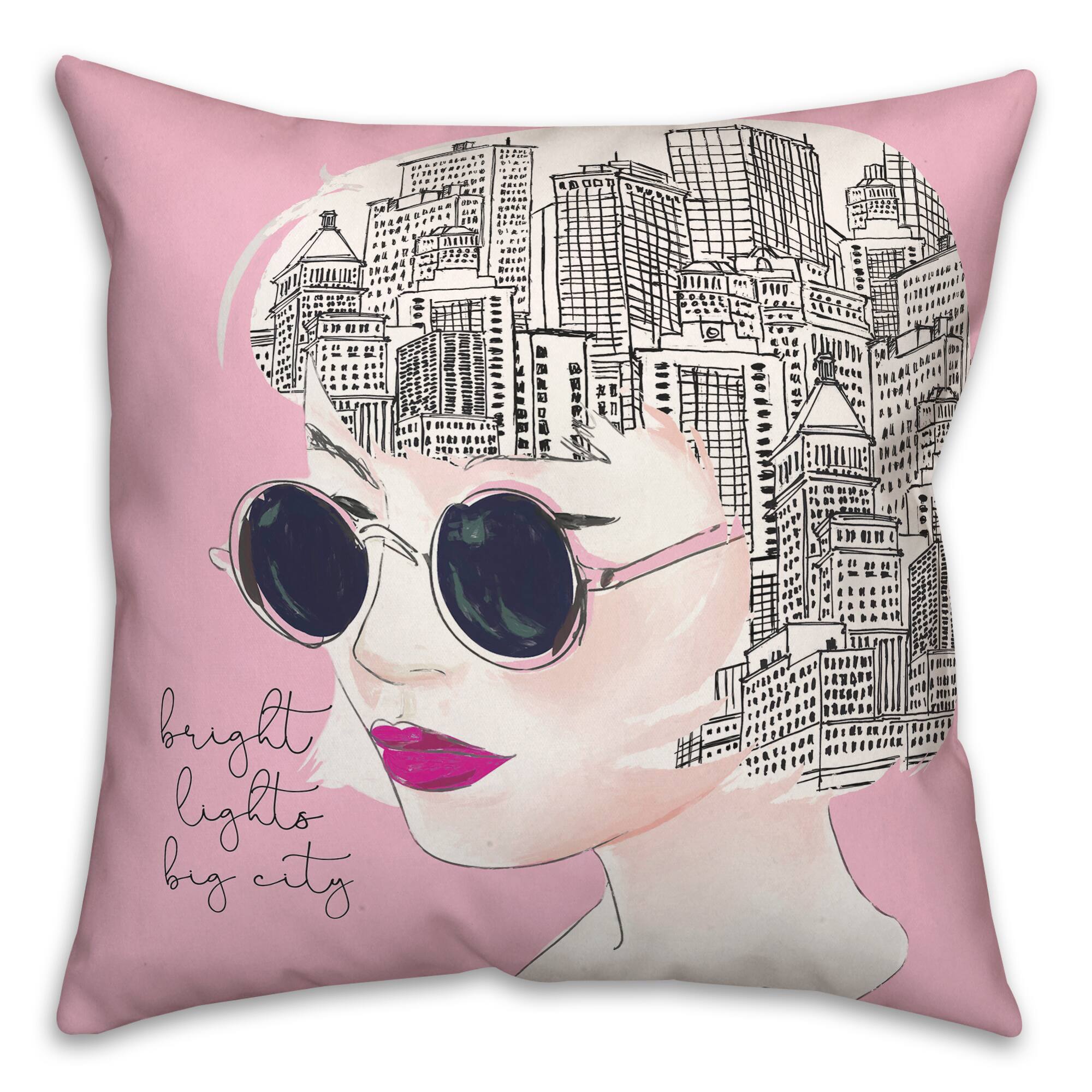 City On My Mind Sketch 18" x 18" Throw Pillow