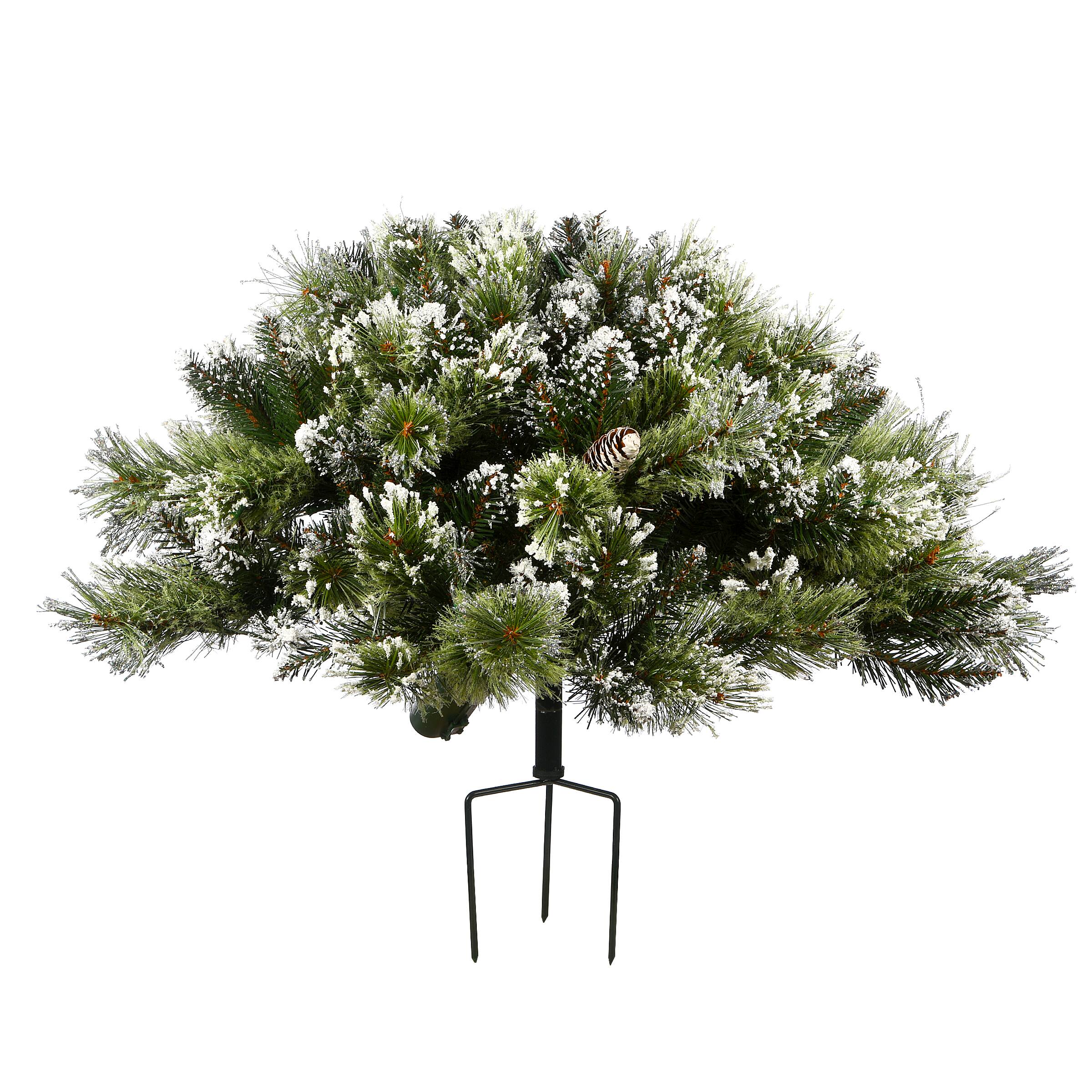 36" Glittery Bristle® Pine Urn Filler with Battery Operated LED Lights