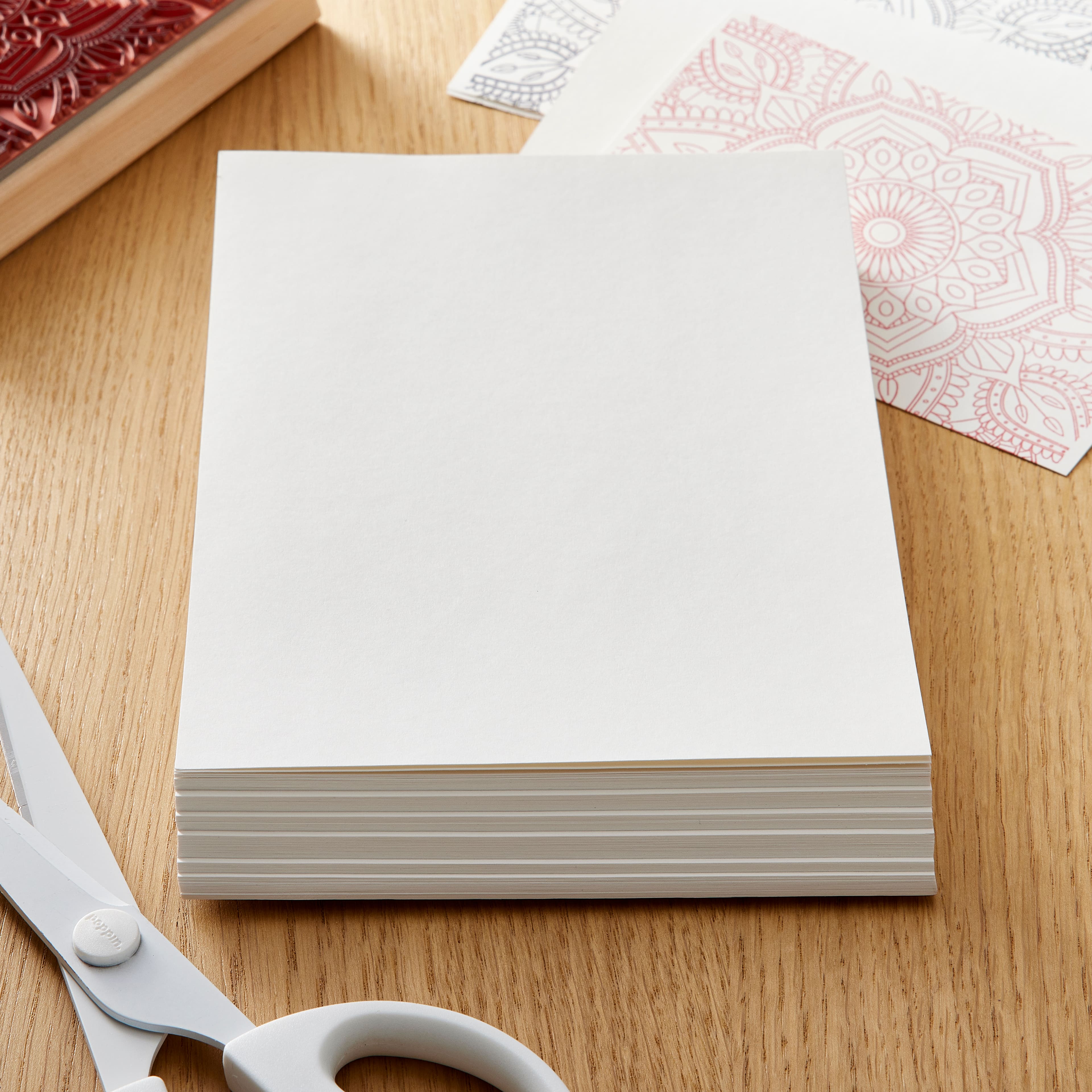 12 Packs: 100 ct. (1,200 total) White Dove 5.5&#x22; x 7.5&#x22; Cardstock Paper by Recollections&#x2122;