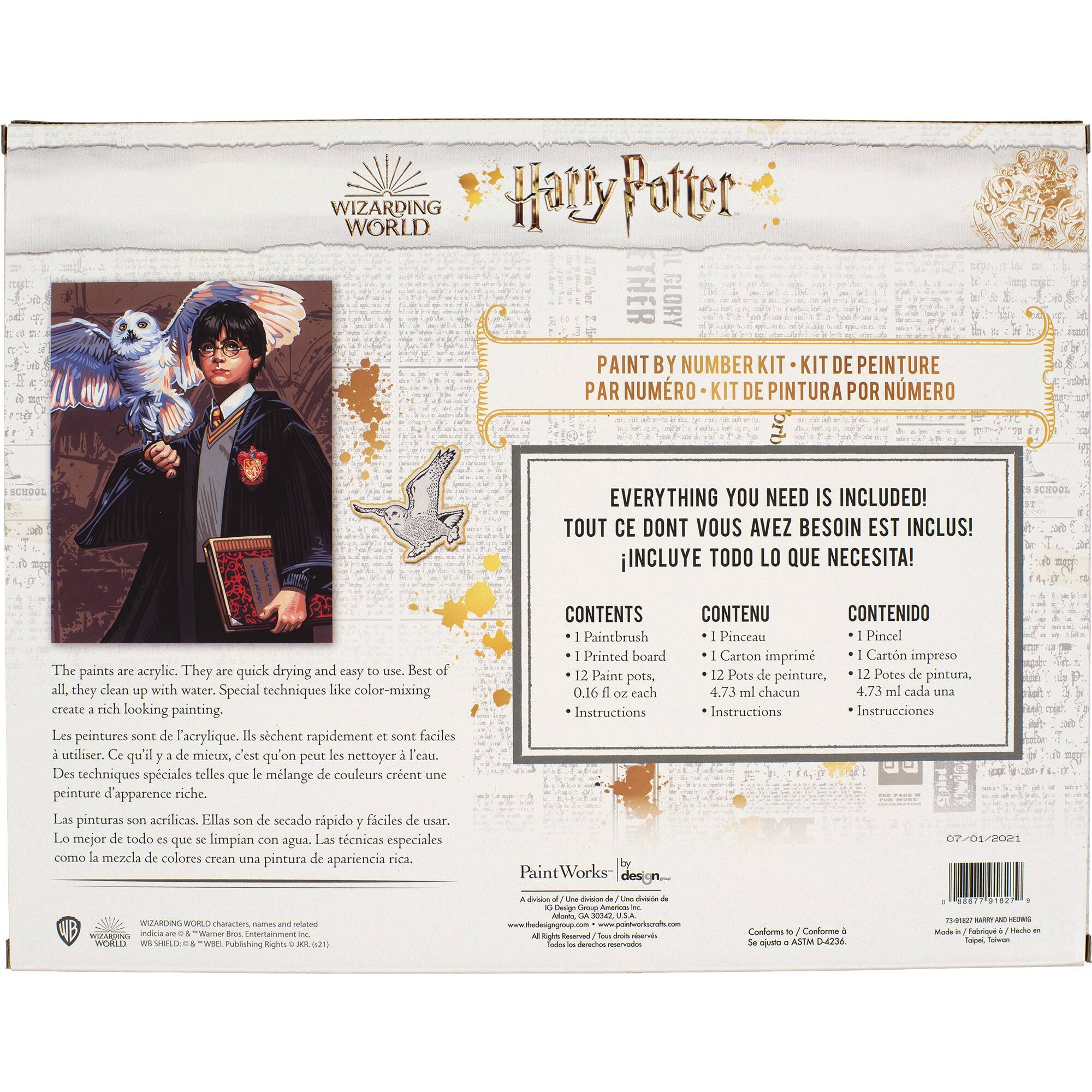 PaintWorks&#x2122; Harry &#x26; Hedwig Paint by Number Kit