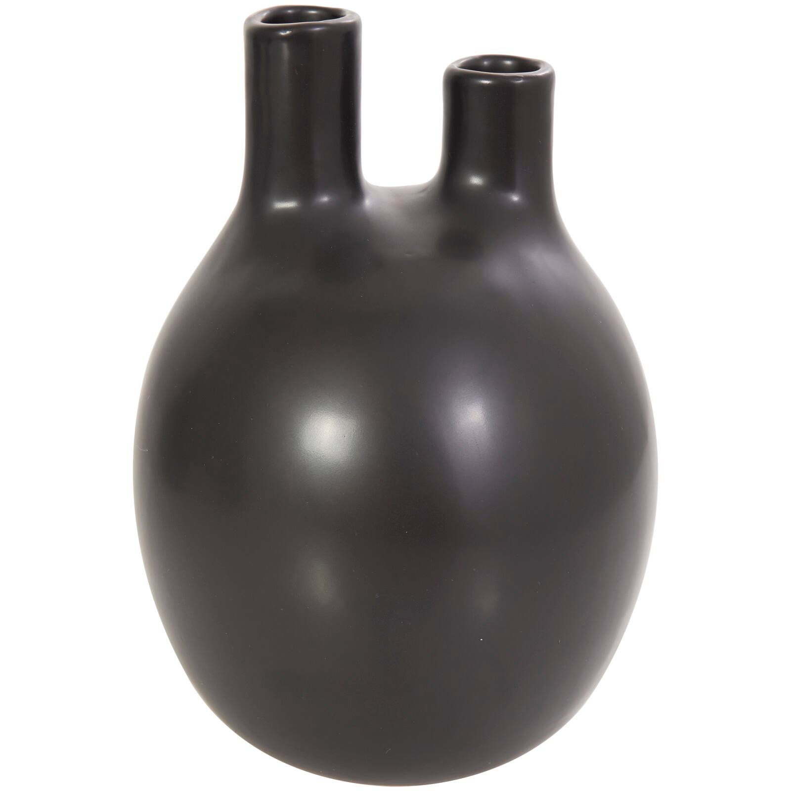 CosmoLiving by Cosmopolitan Black Round Ceramic Bud Vase Set
