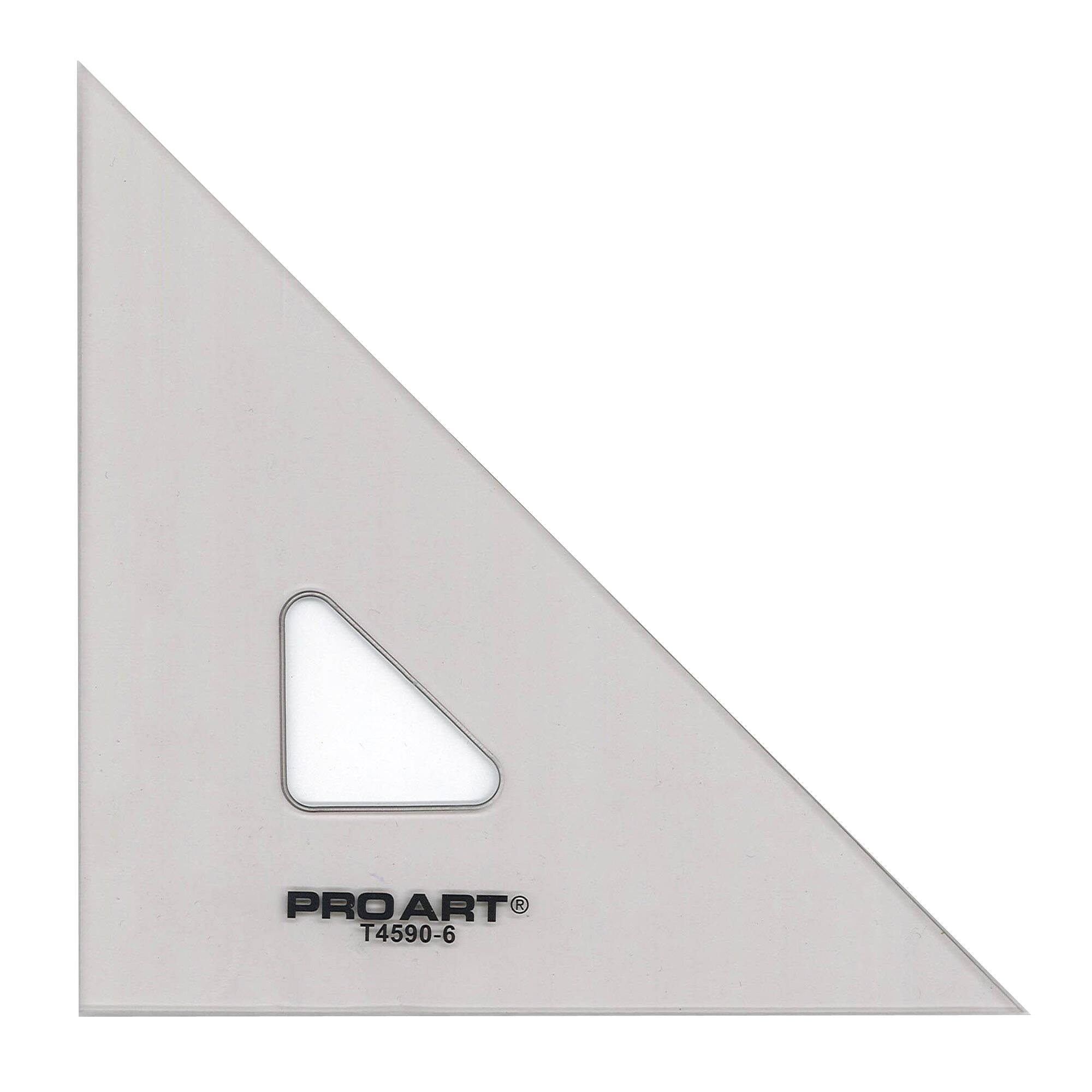 Pro Art® 6" Smoke 45/90 Triangle With Ink Edge & Finger Lift