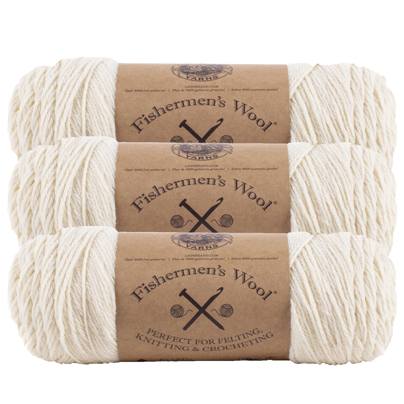 Lion Brand Fishermen's Wool, Knitting Yarn & Wool