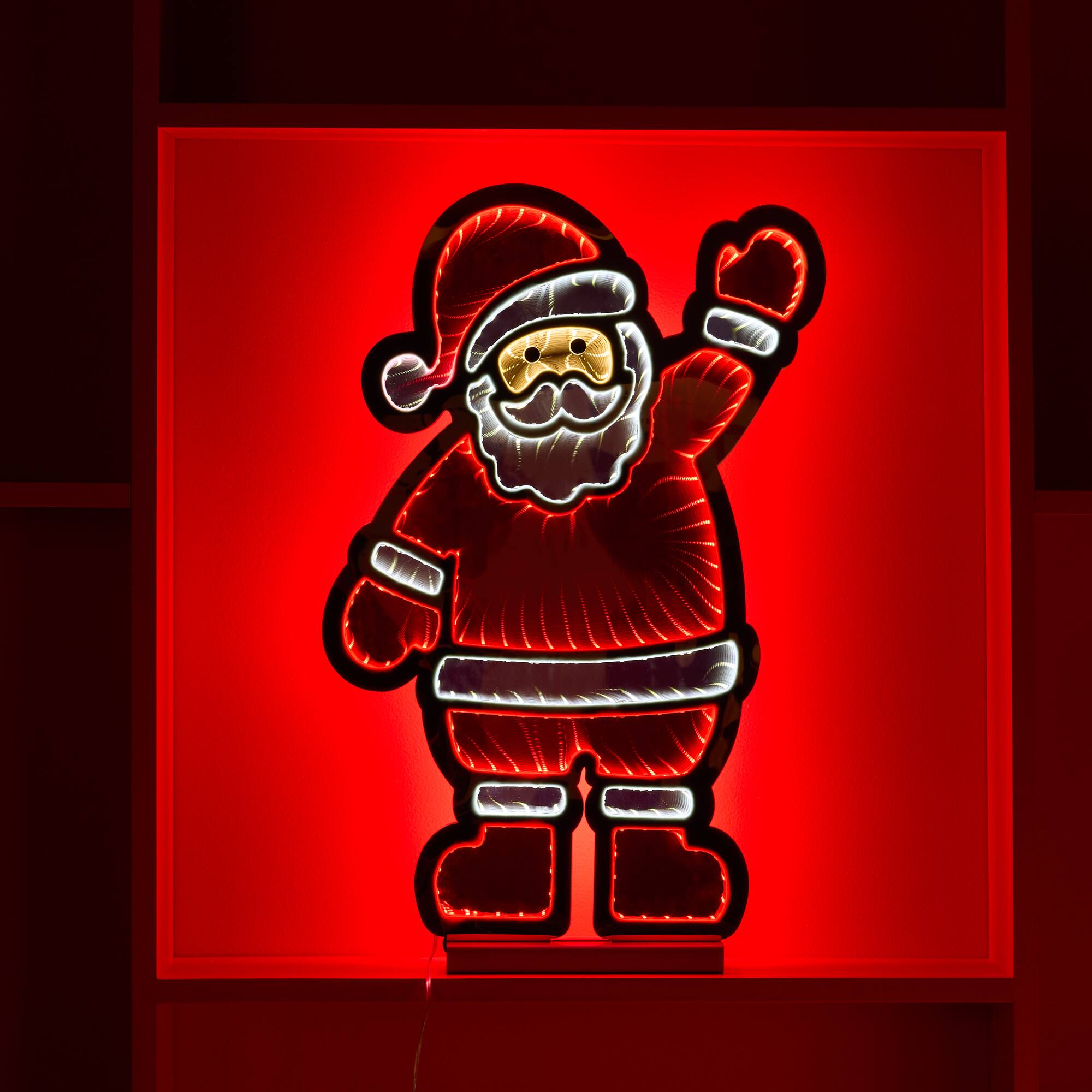 22.5&#x22; Waving Santa Ekko Light Display