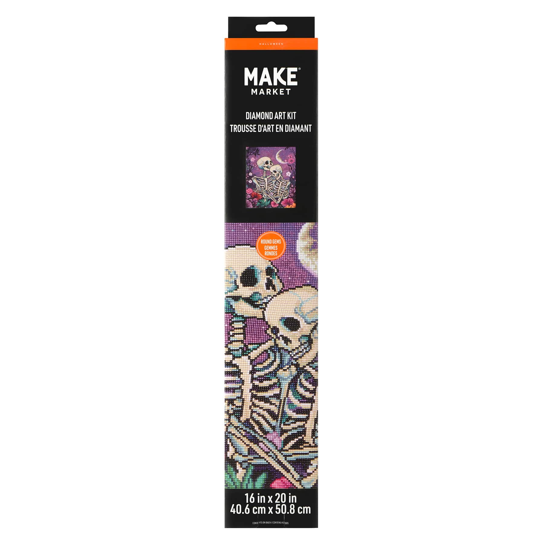 16" x 20" Skeleton Lovers Diamond Art Kit by Make Market®