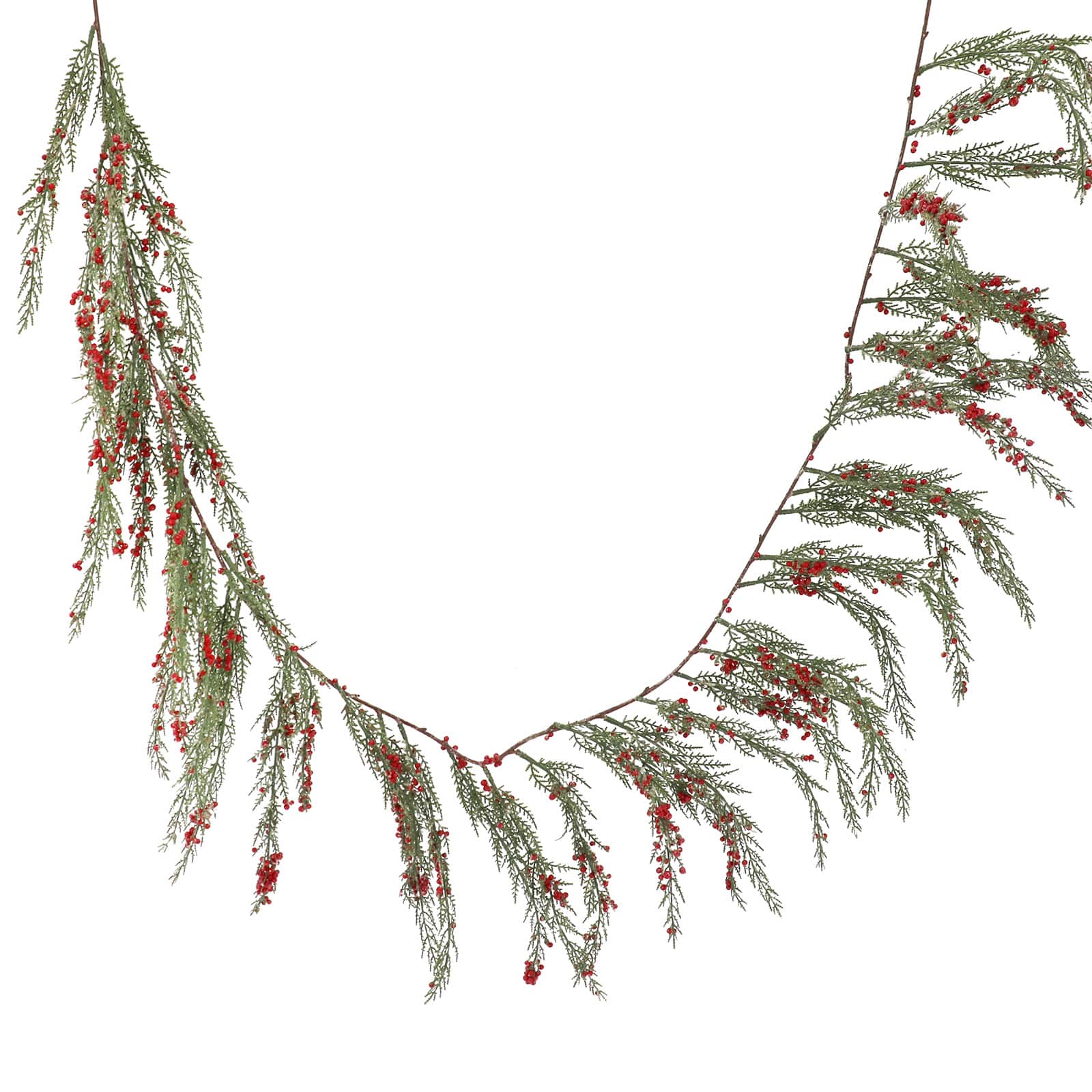 6ft. Cedar &#x26; Red Berry Glitter Garland by Ashland&#xAE;