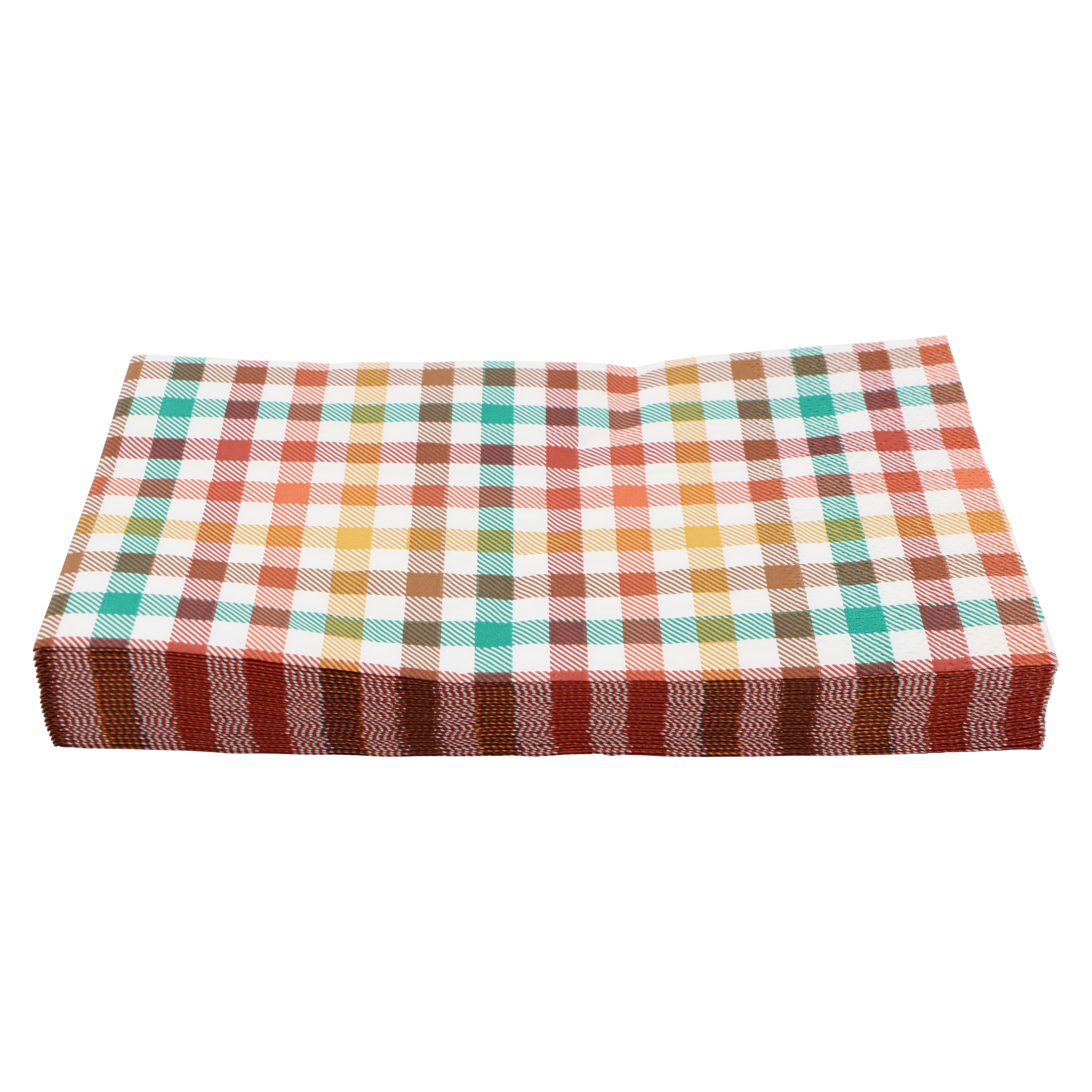 Multicolor Plaid Guest Napkins, 20ct. by Celebrate It&#x2122;