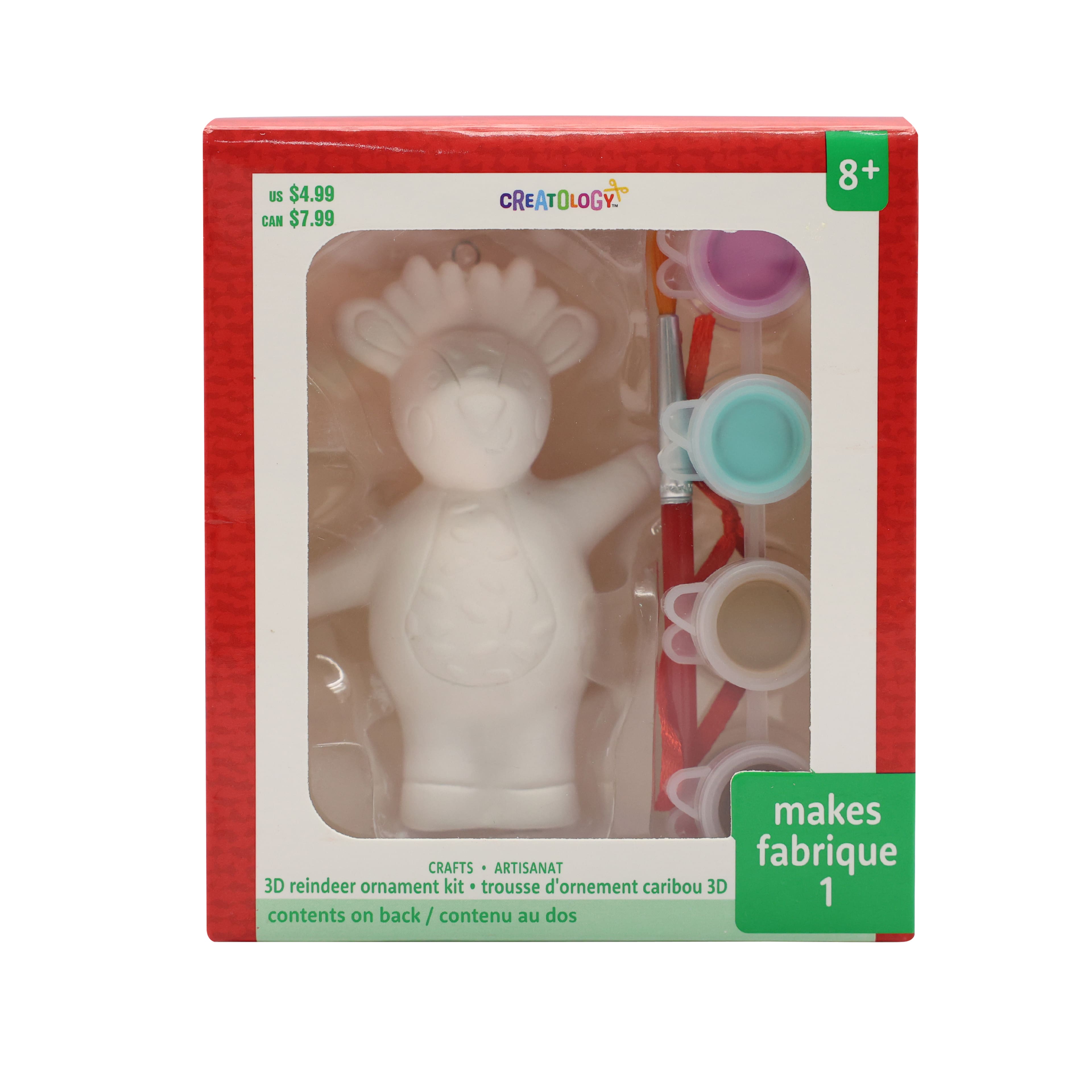 Christmas 3D Reindeer Ceramic Ornament Kit by Creatology&#x2122;