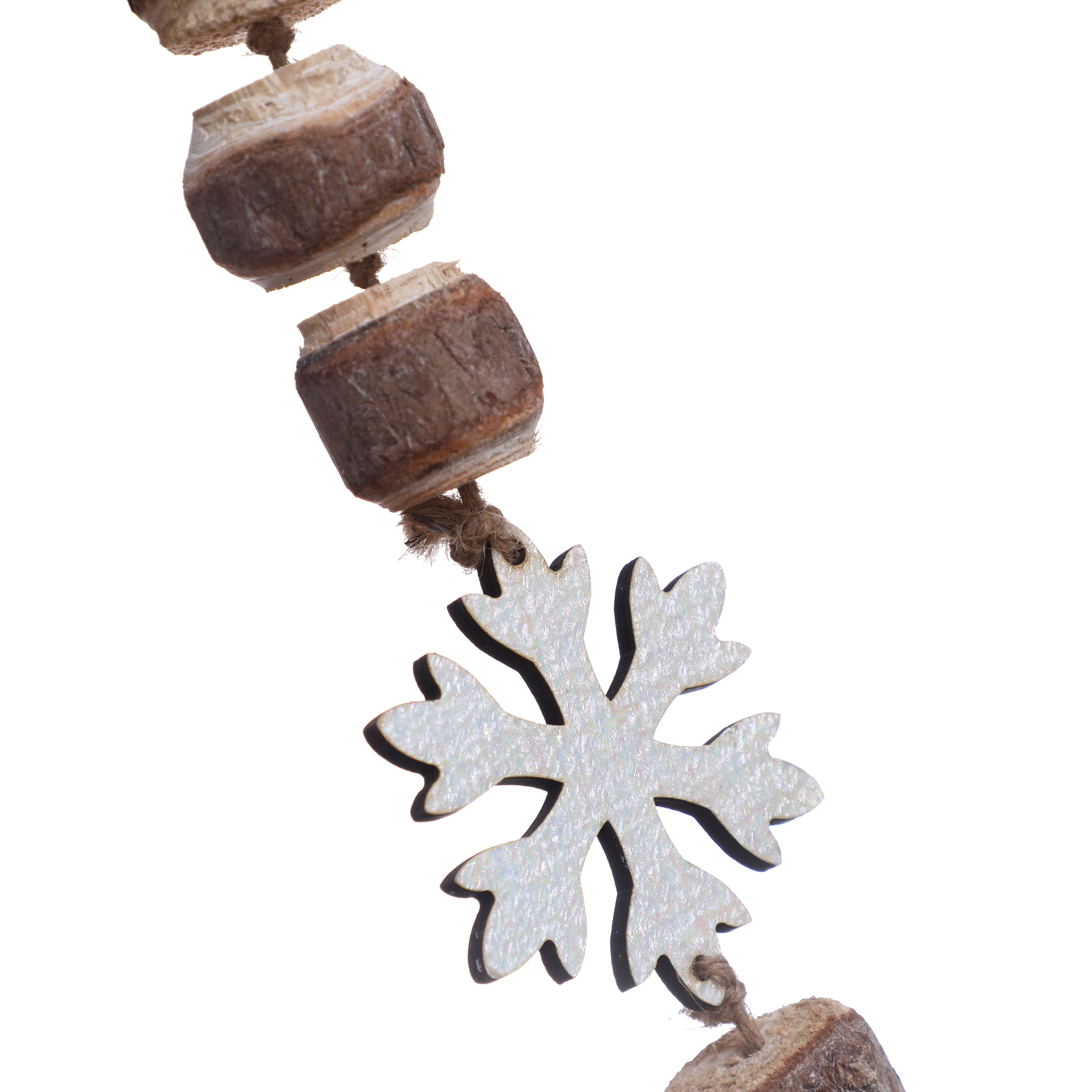 6ft. Wood Snowflake Garland by Ashland&#xAE;