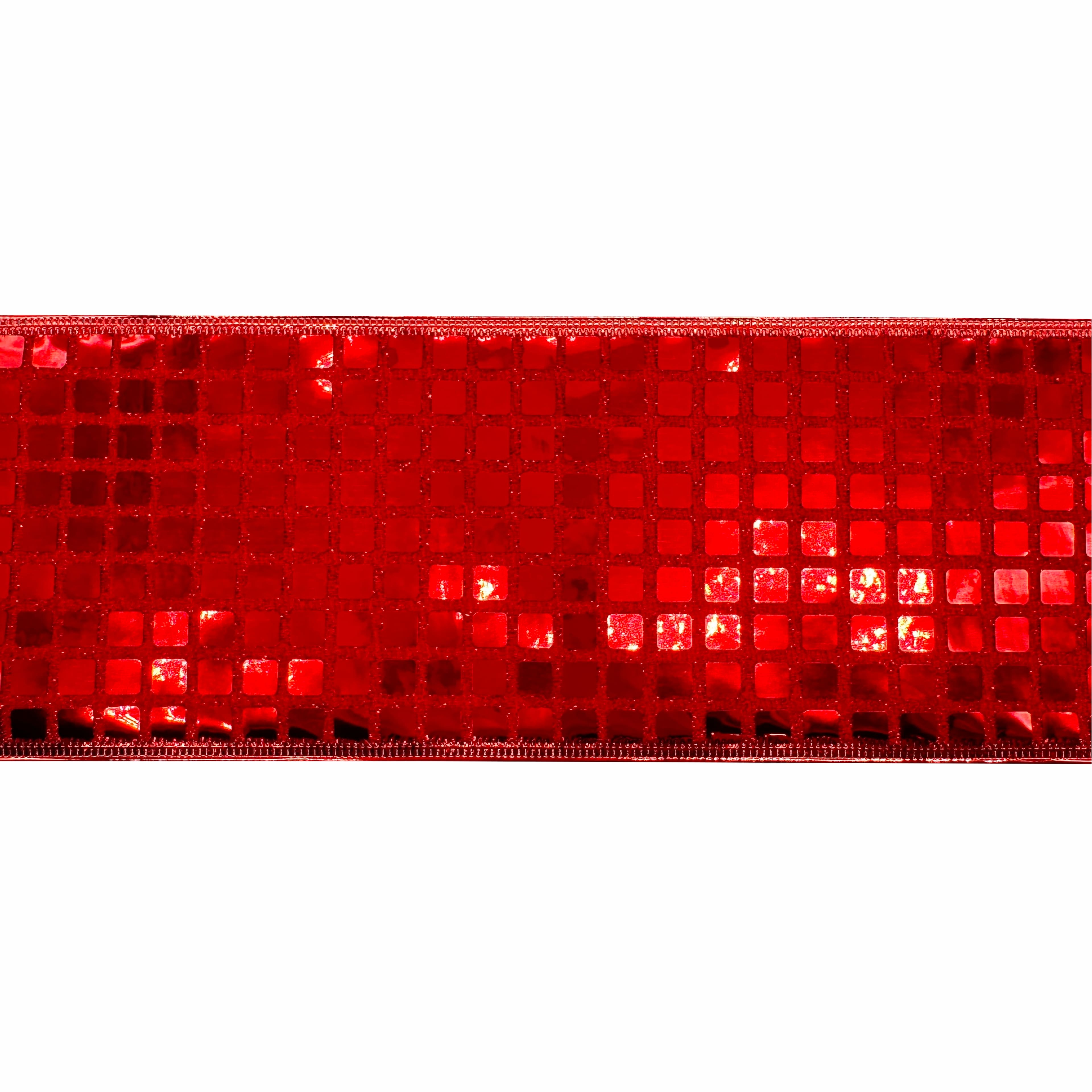 3.5&#x22; x 15ft. Red Disco Wired Ribbon by Celebrate It&#xAE;