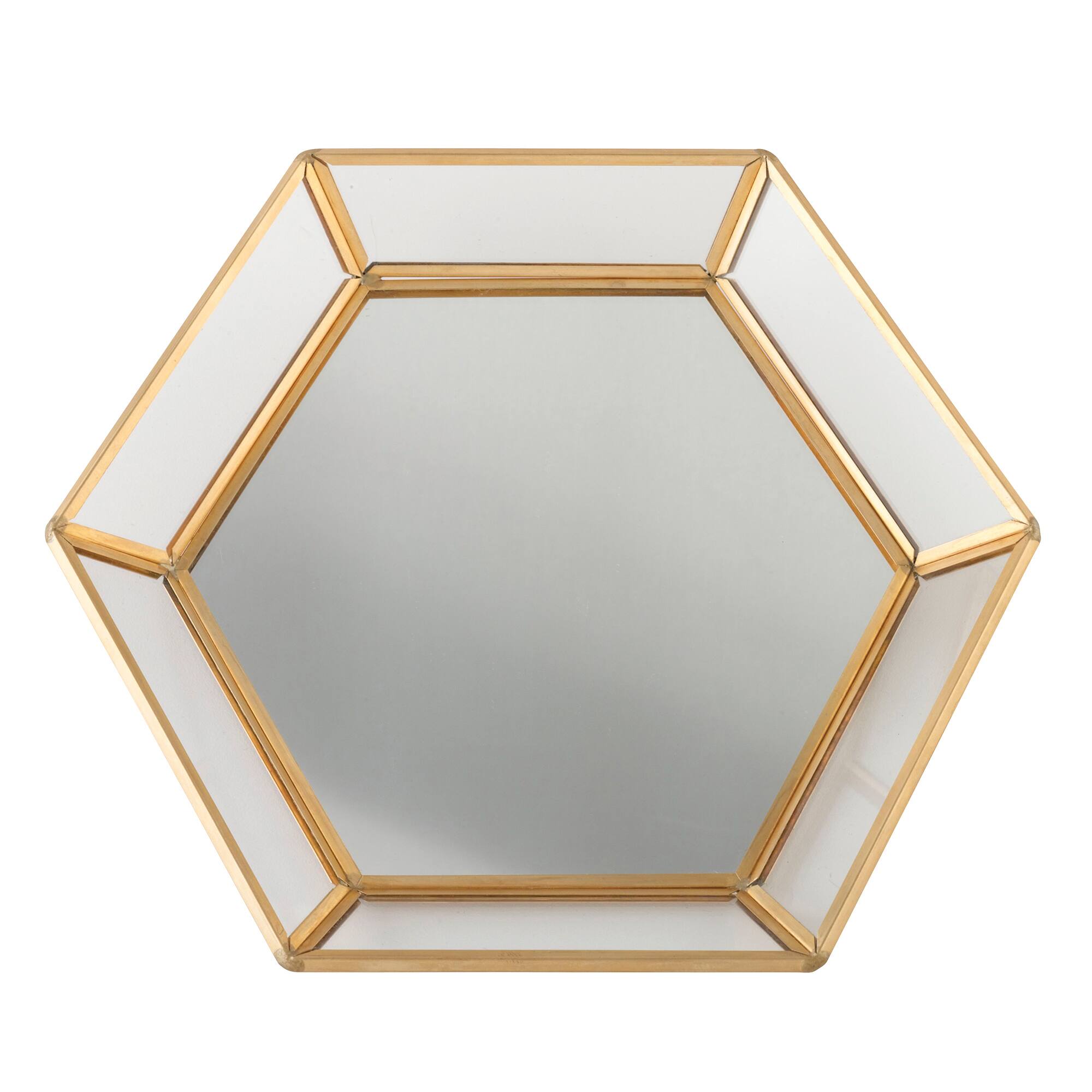 Lillian Rose Mirrored Gold Edge Geometric Tray
