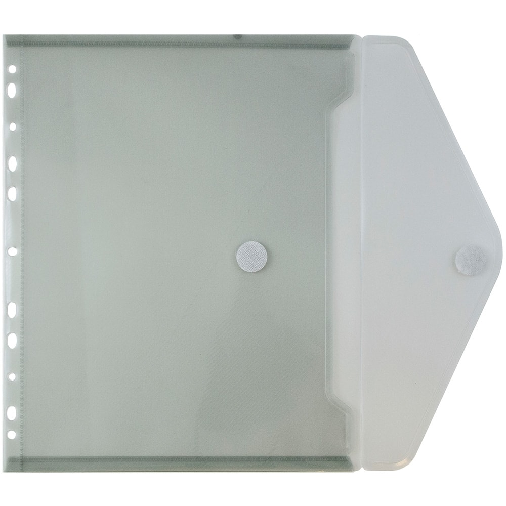 JAM Paper 8.625" x 11.5" Plastic Binder Envelope with Snap Closure, 12ct.