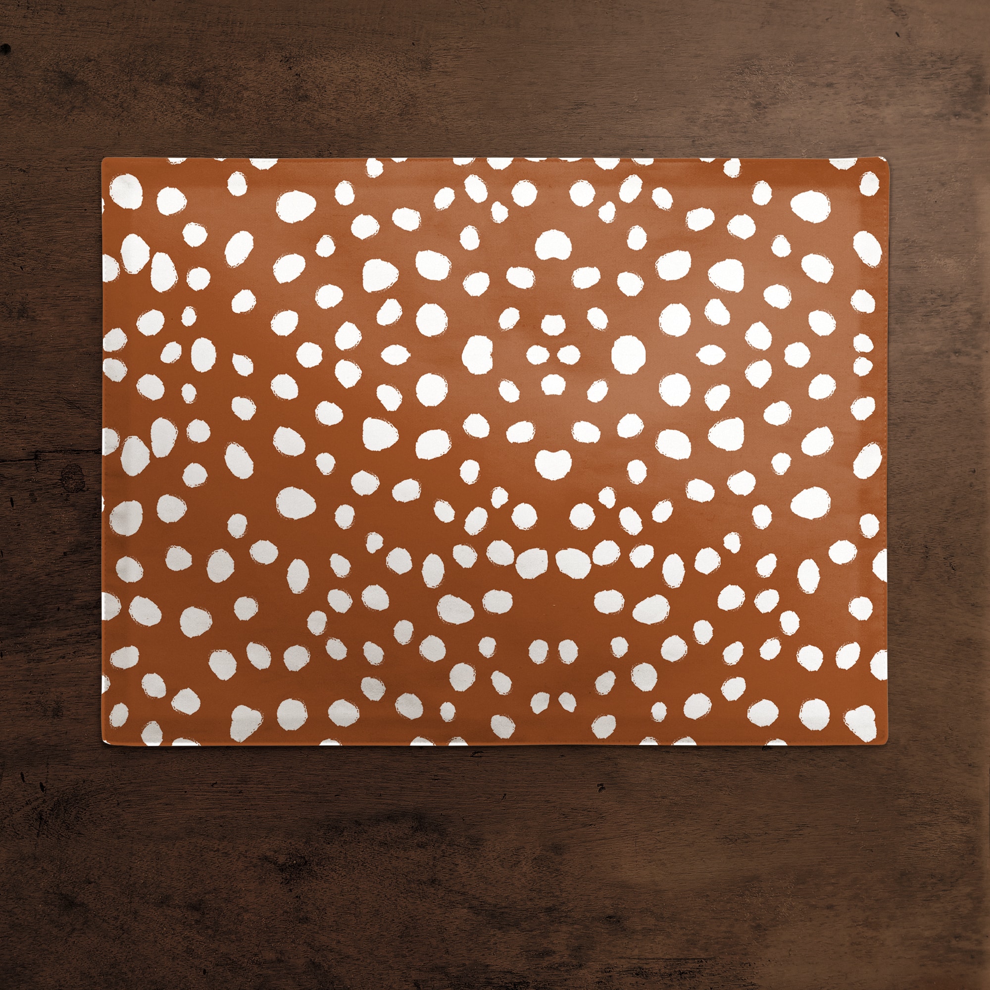 Teracotta Spots 18" x 14" Cotton Twill Placemat
