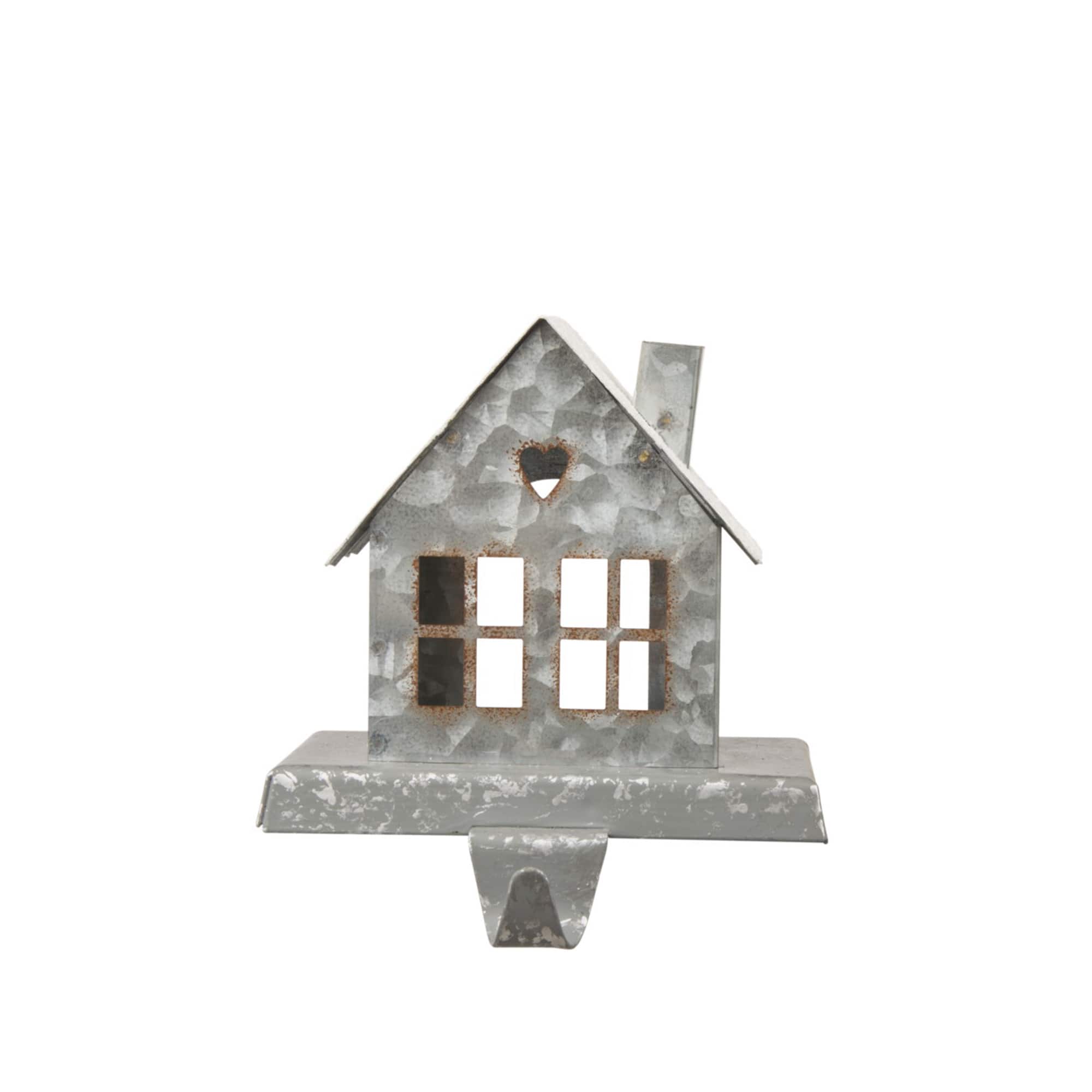 Glitzhome&#xAE; 6&#x22; Galvanized House Stocking Holder