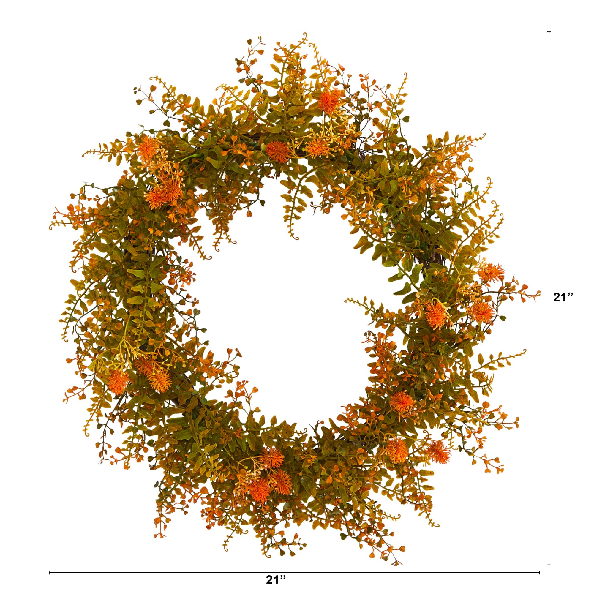 21&#x22; Autumn Fern Wreath