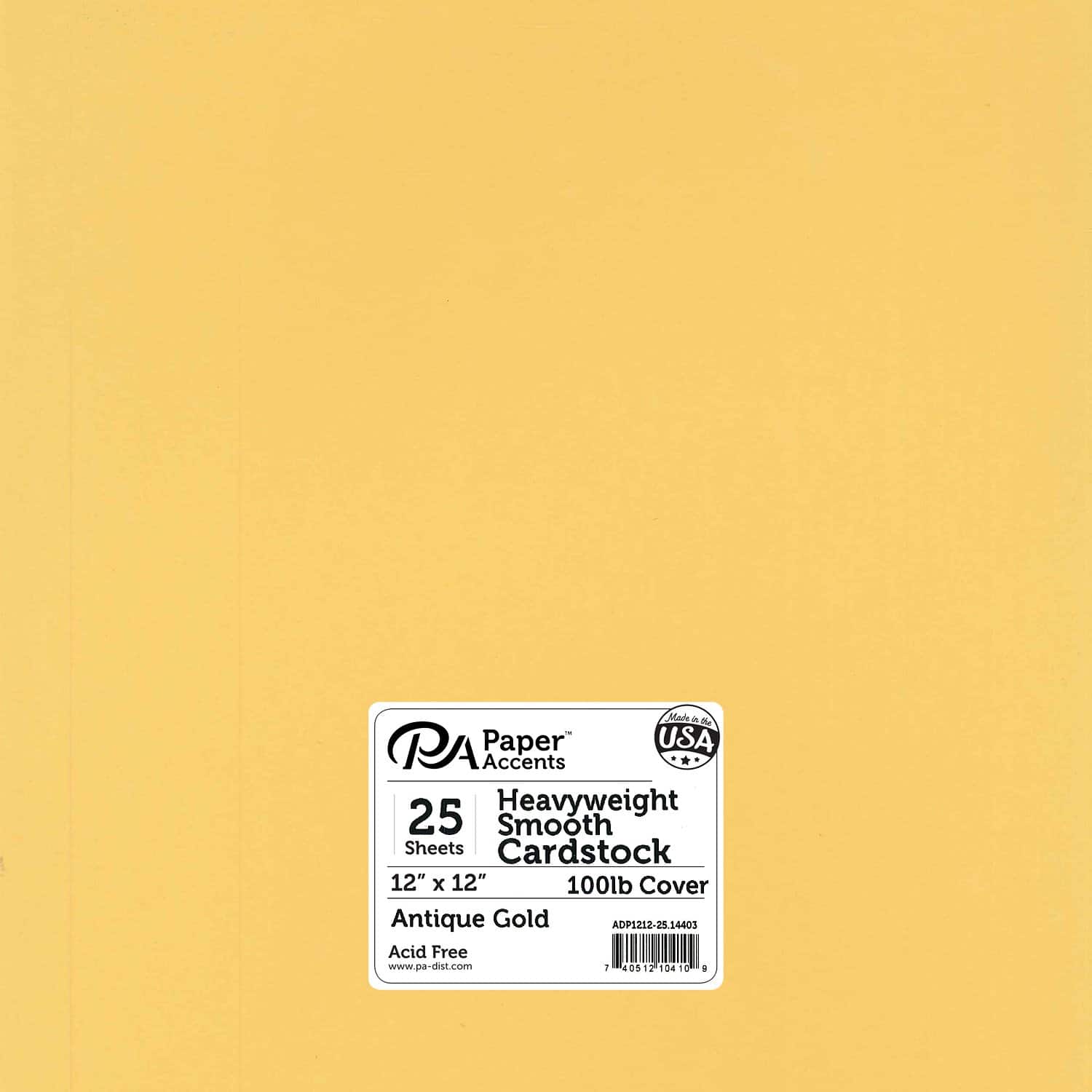 PA Paper™ Accents Smooth 12x 12 Heavyweight Cardstock, 25 Sheets